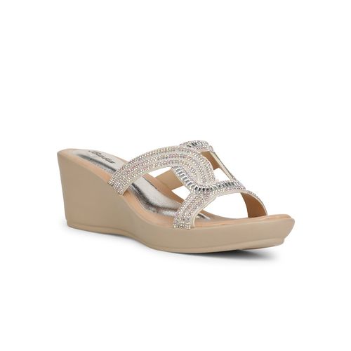 Wedge Sandals Heels Online Under 500 Bata Silver Women Stylish