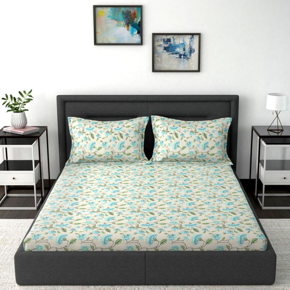 Viola 18x90cm Accessorio Home Decor di Design Stampa Floreale Tessuto Lino Salsicciotto Imbottito McAlister Textiles Wildflower Fiore Paraspifferi Sottoporta Sottofinestra 
