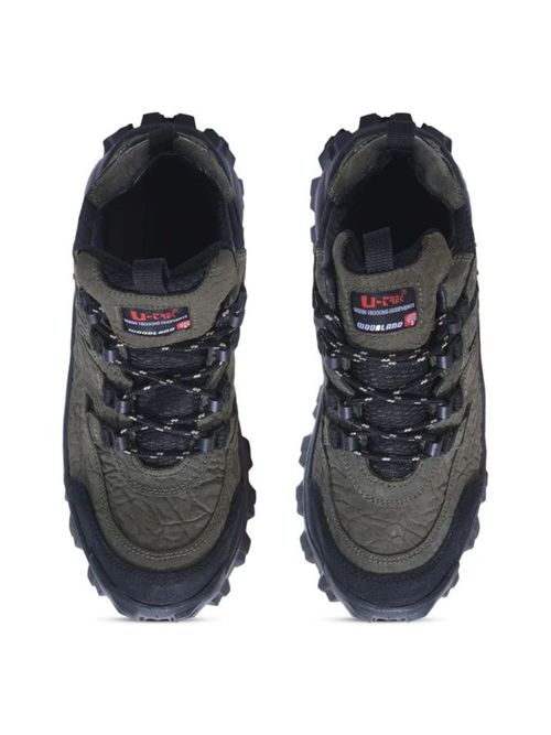 WOODLAND Mens Olive Trekking Shoes