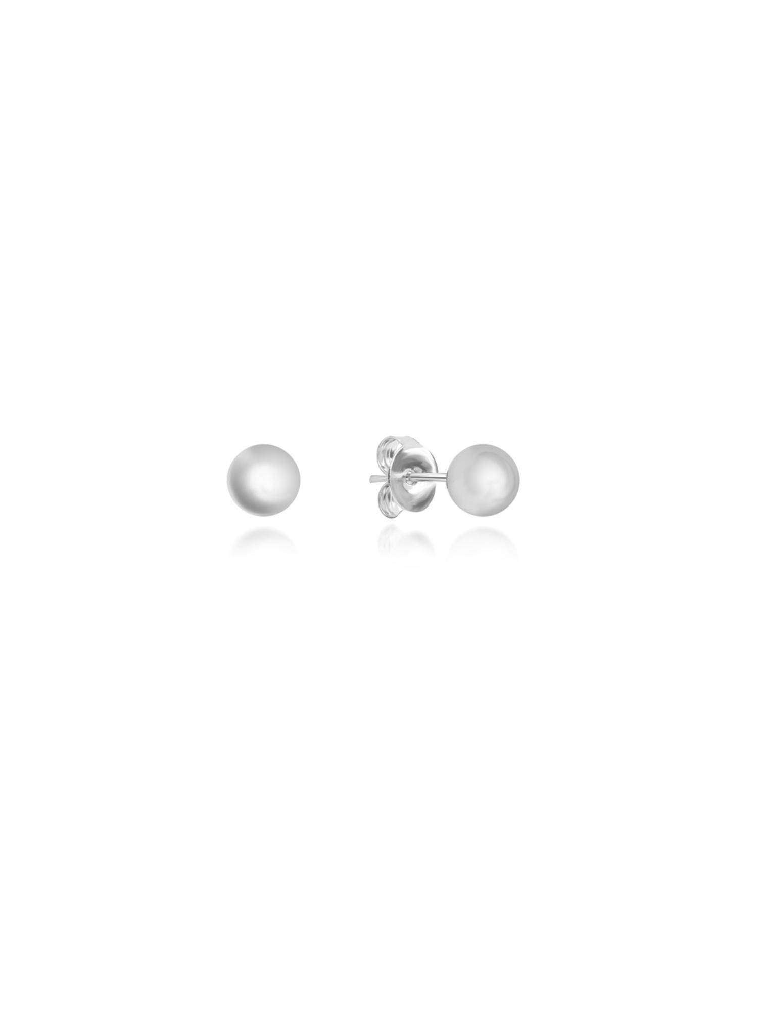 Nistra 925 Sterling Silver Chic Bead Earrings