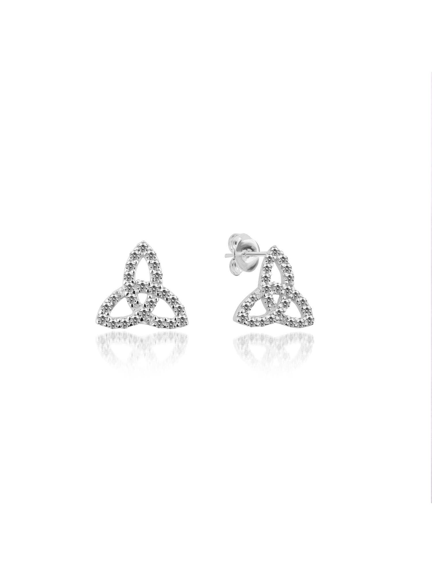 Nistra 925 Sterling Silver Celtic Knot Earrings