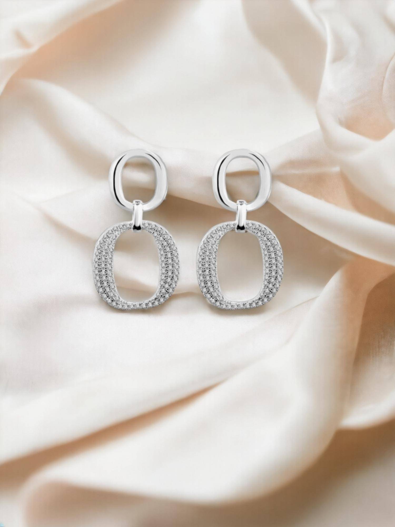 Nistra 925 Sterling Silver Effortless Elegance Drop Earrings
