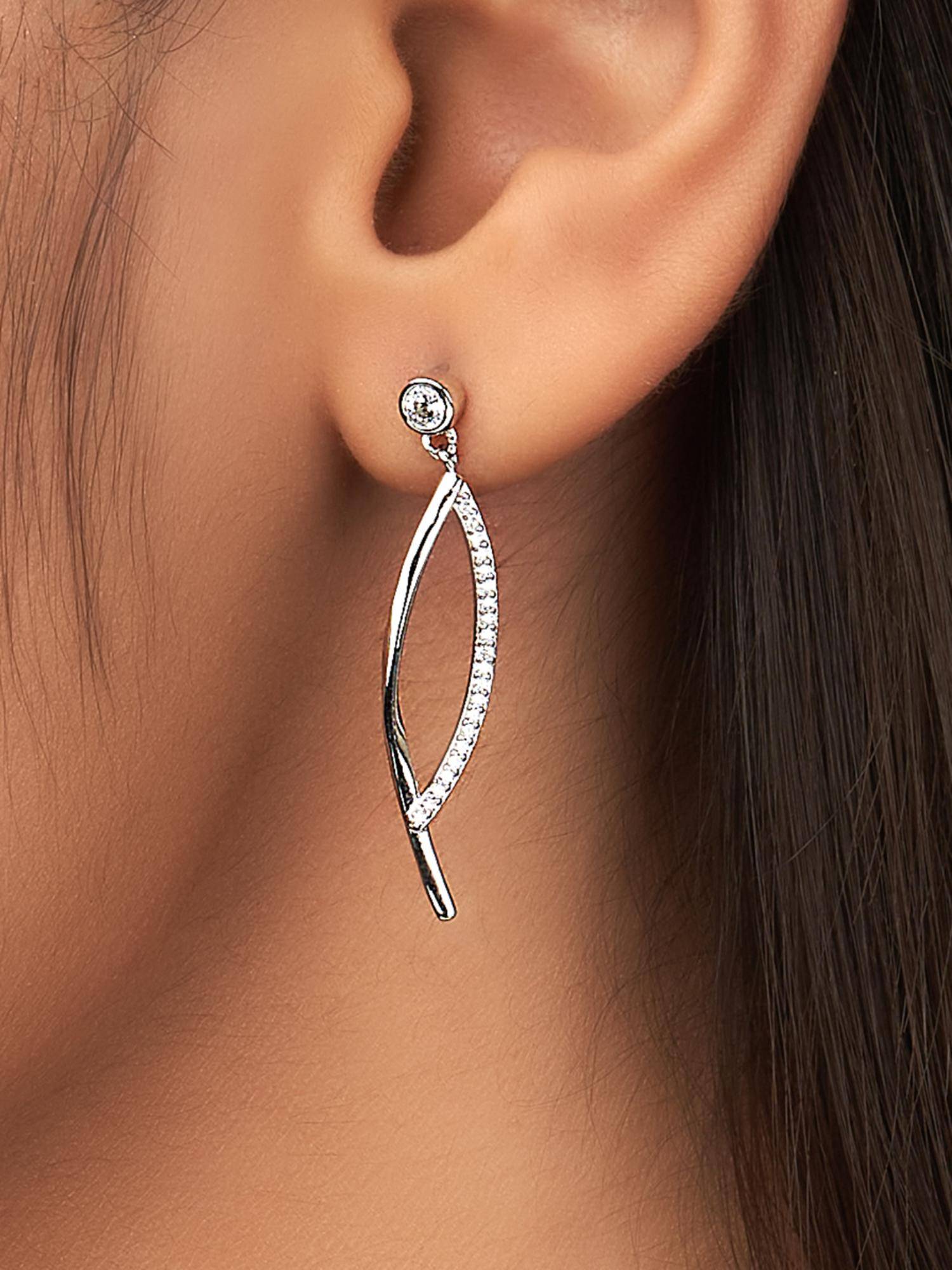 Nistra 925 Sterling Silver Treasure Drop Earrings