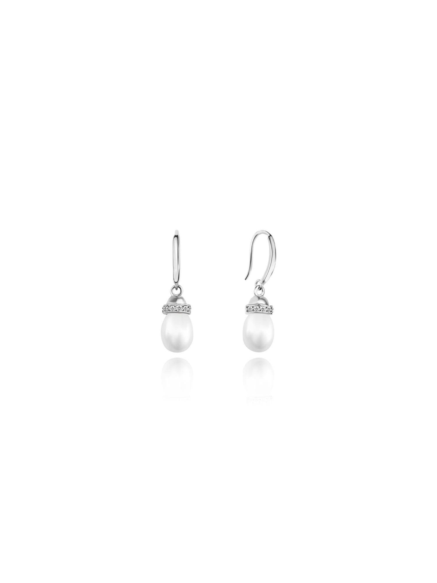 Nistra 925 Sterling Silver Pearl Symphony Drop Earrings
