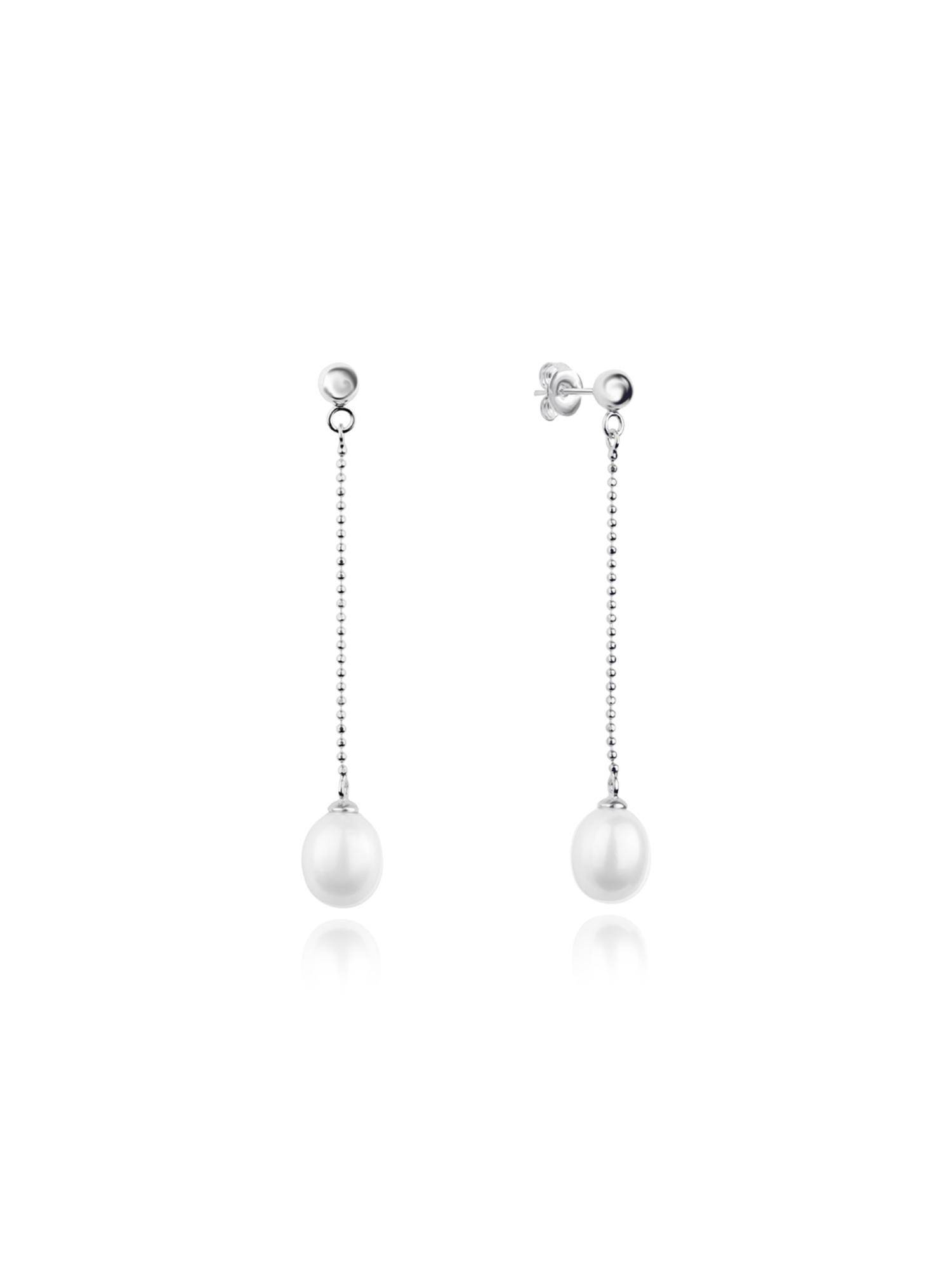 Nistra 925 Sterling Silver Pearl Enchanting Drops Earrings