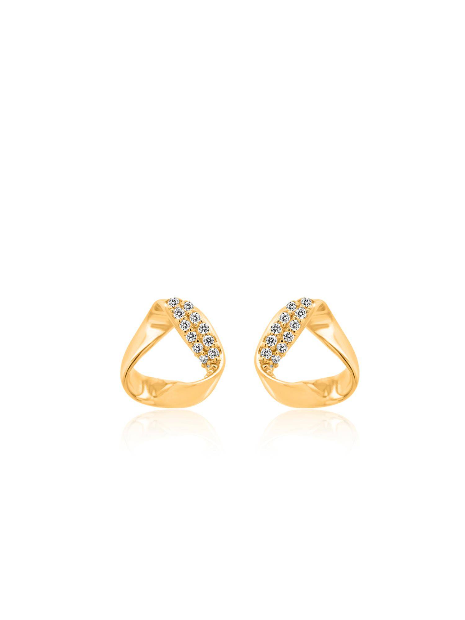 Nistra 925 Sterling Silver Edgy Studs Earrings