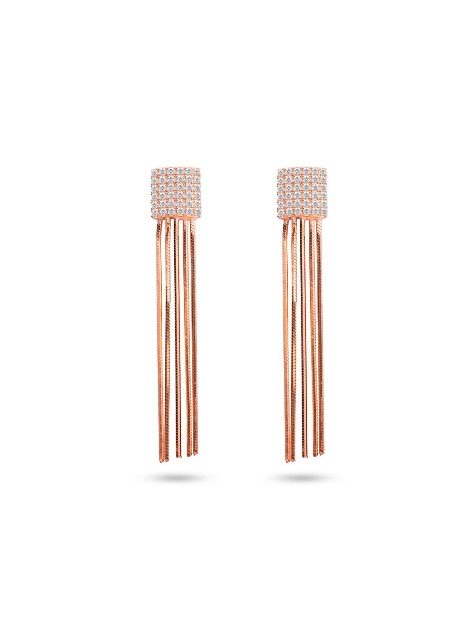 Nistra 925 Sterling Silver Shower Dangle Earrings