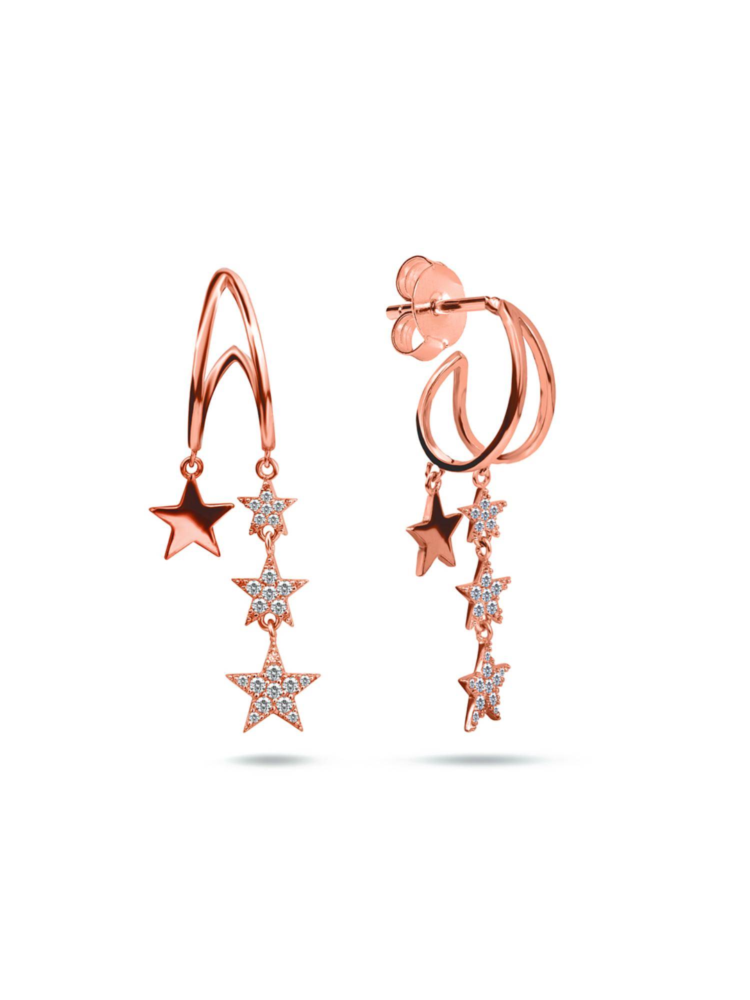 Nistra 925 Sterling Silver Starry Whispers Drop Earrings