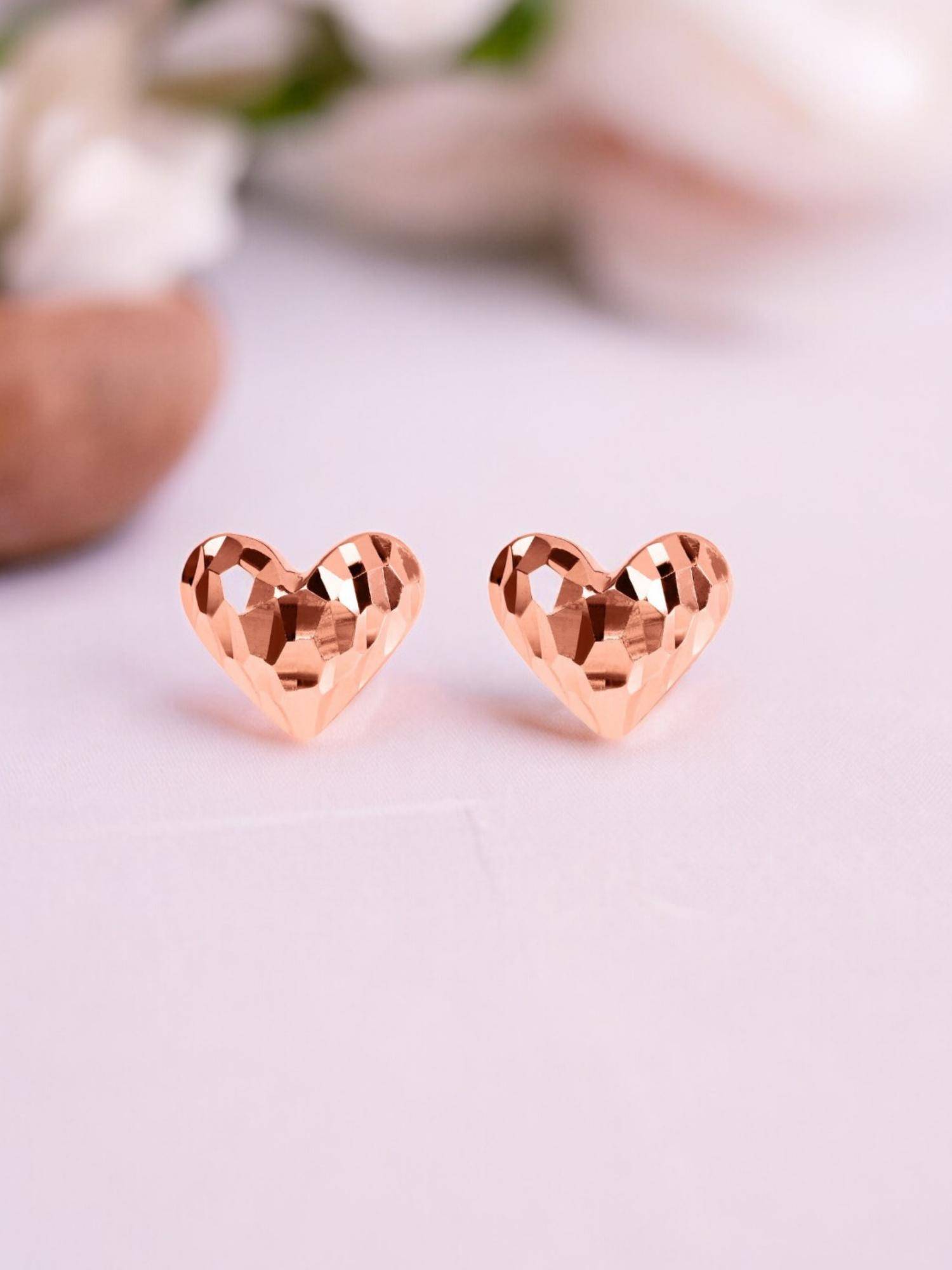 Nistra 925 Sterling Silver Size less Love Studs Earrings