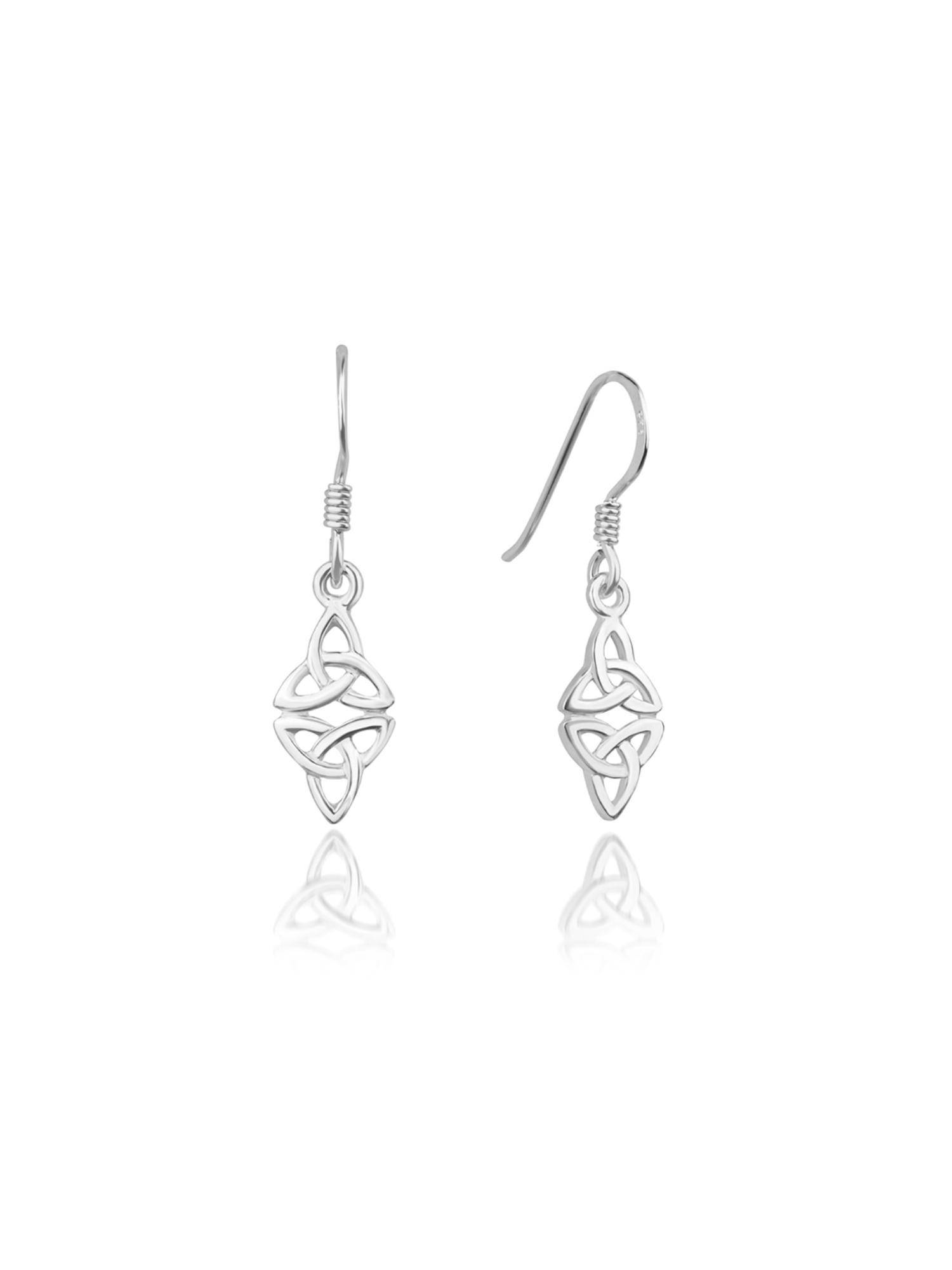 Nistra 925 Sterling Silver Mystic Celtic Drop Earrings