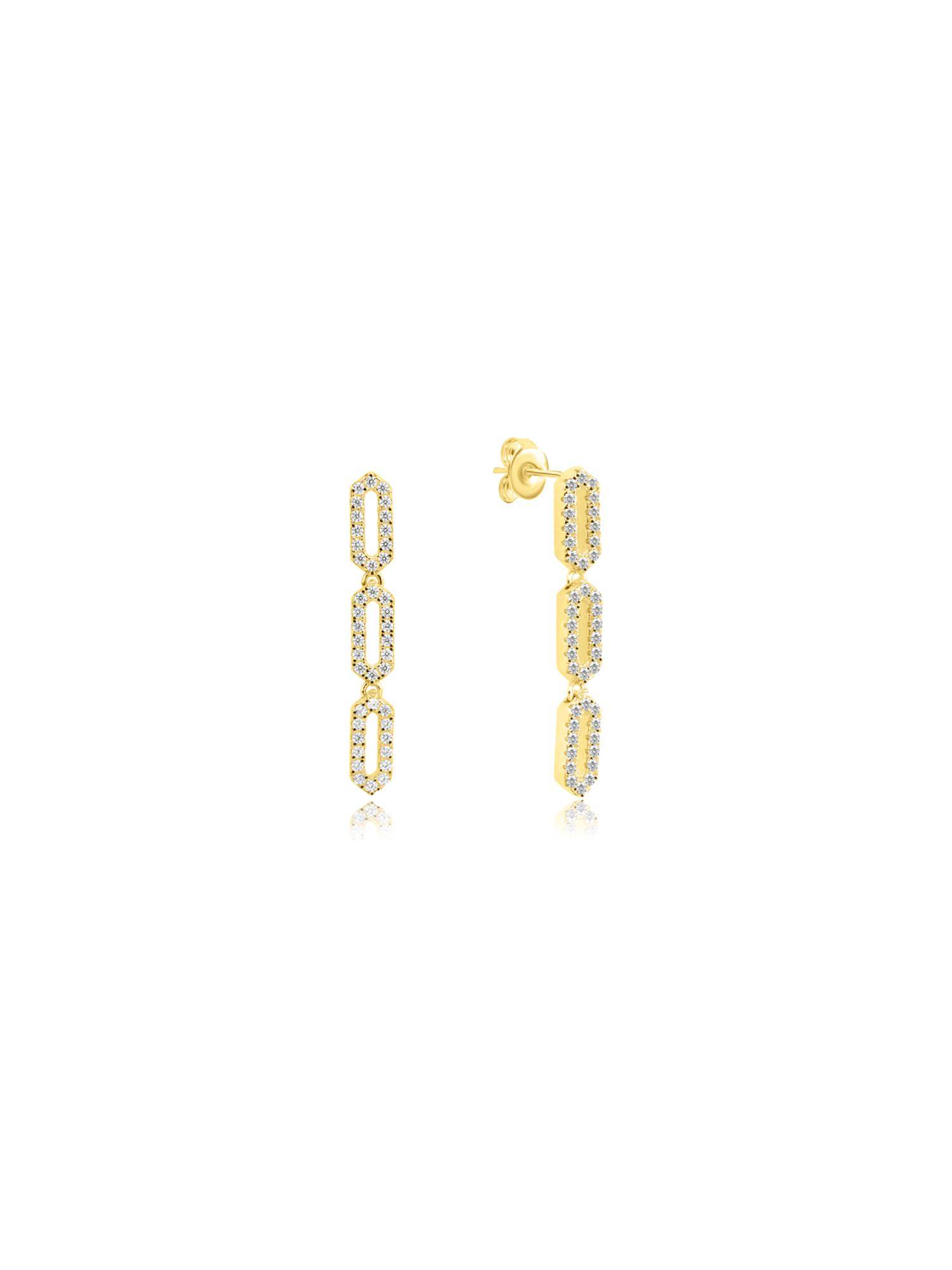 Nistra 925 Sterling Silver Starry Night Sparkler Drop Earrings