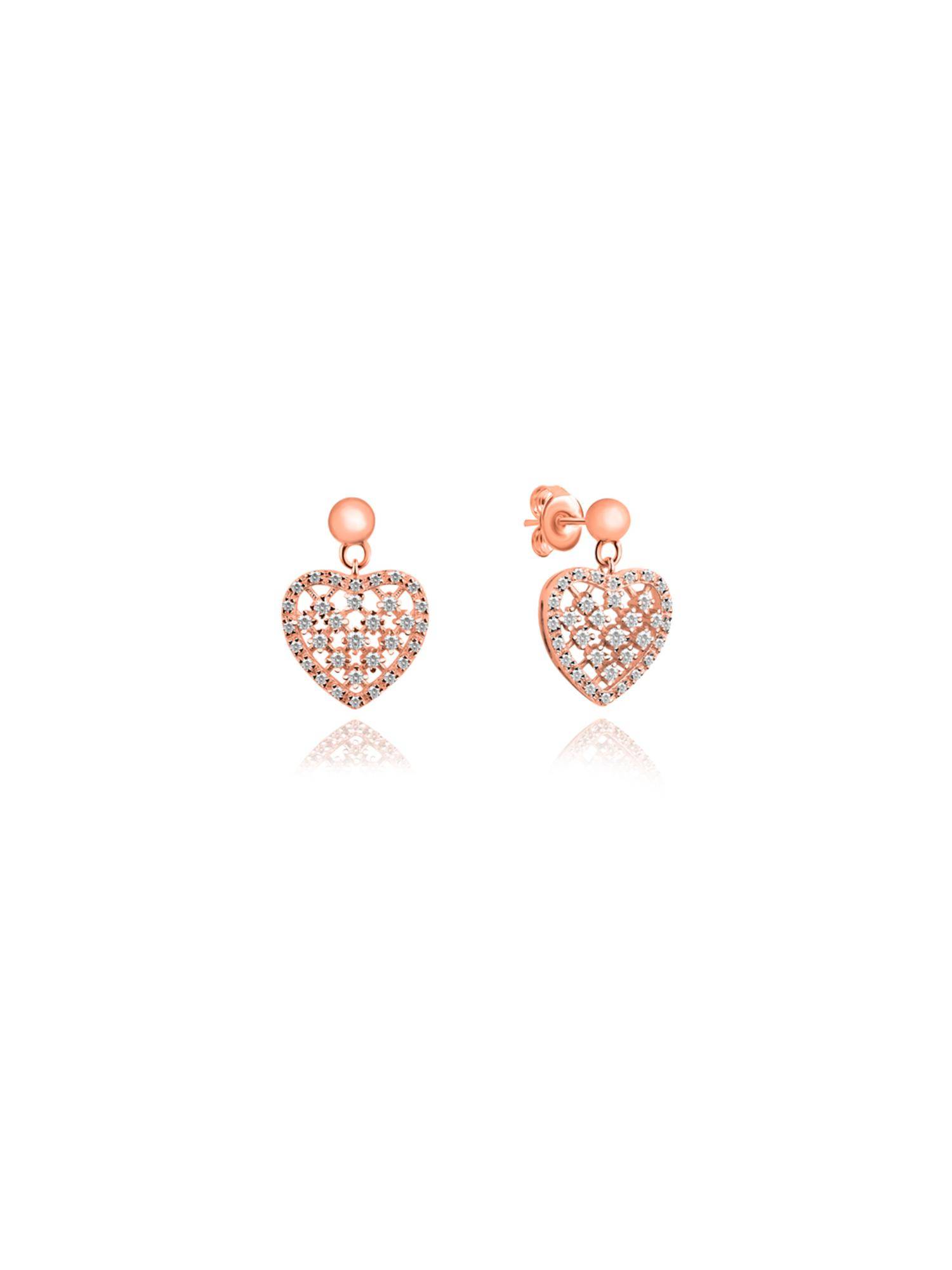 Nistra 925 Sterling Silver Shinebright Love Drop Earrings