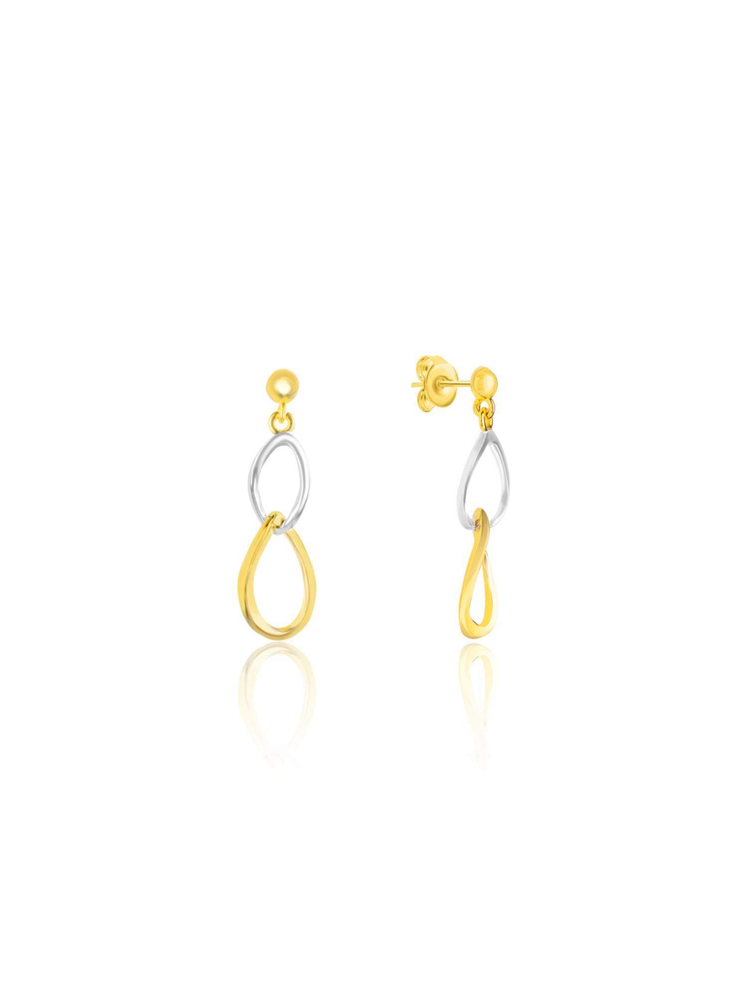 Nistra 925 Sterling Silver Oomph Fusion Drop Earrings