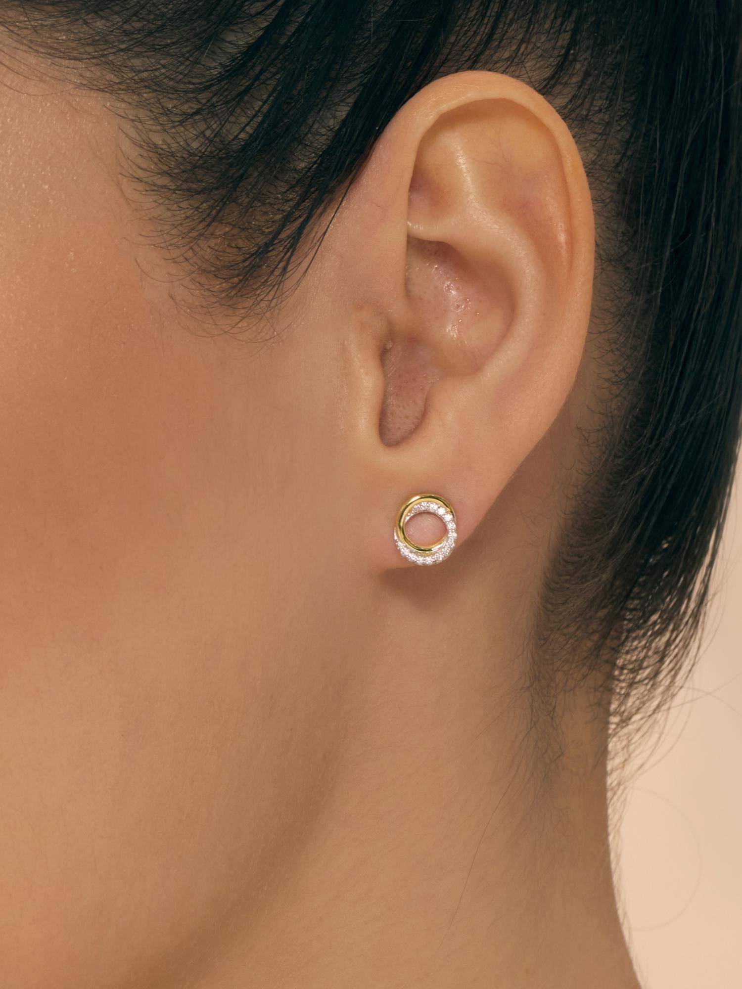 Nistra 925 Sterling Silver Interwoven Elegance Earrings