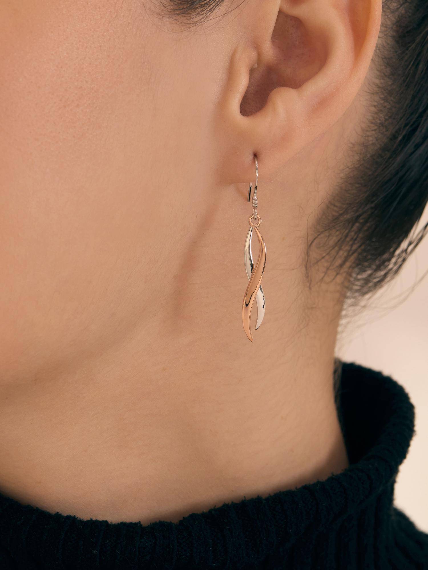 Nistra 925 Sterling Silver Colourful Harmony Drop Earrings