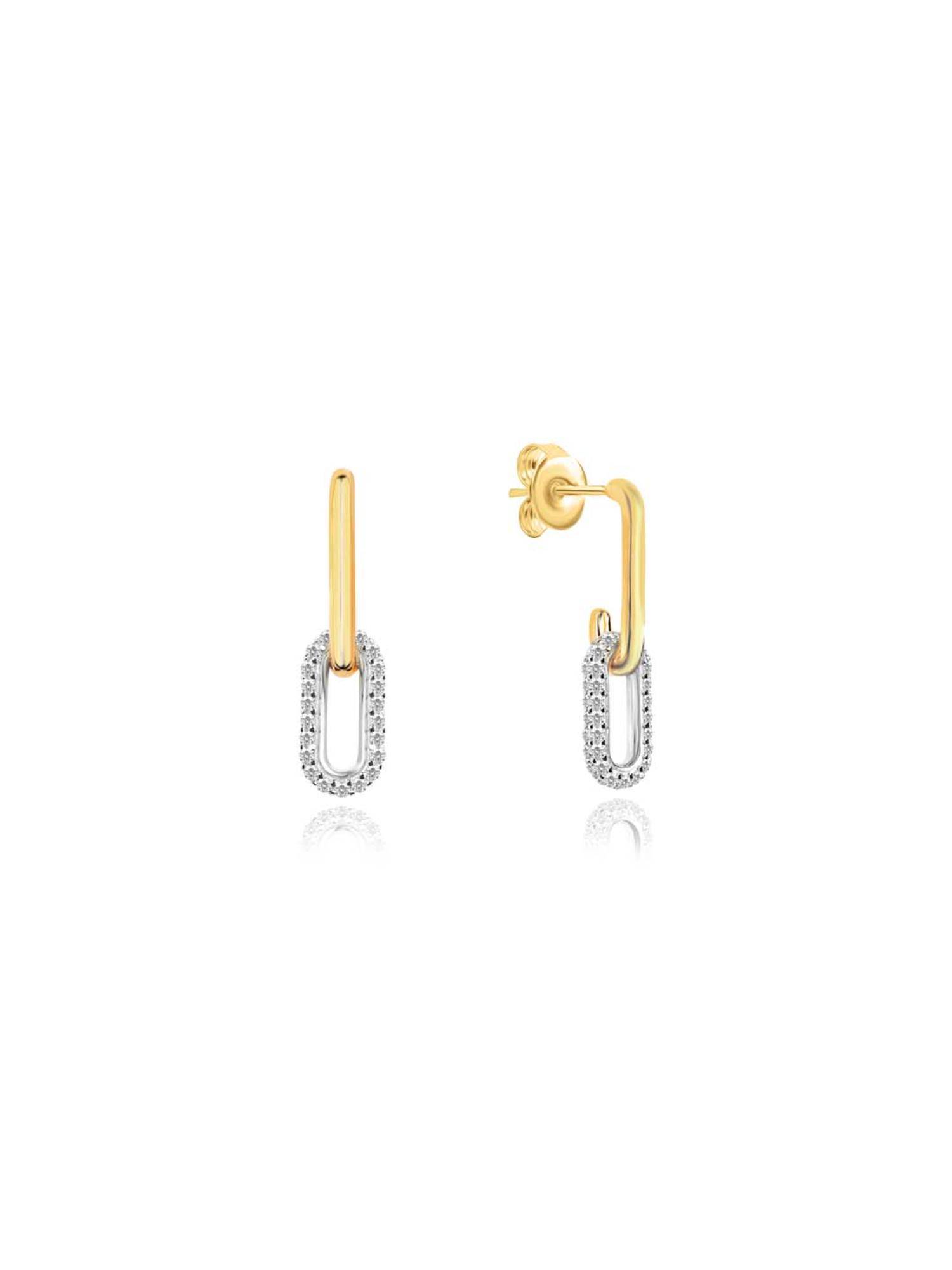 Nistra 925 Sterling Silver Statement Sparkle Drop Earrings