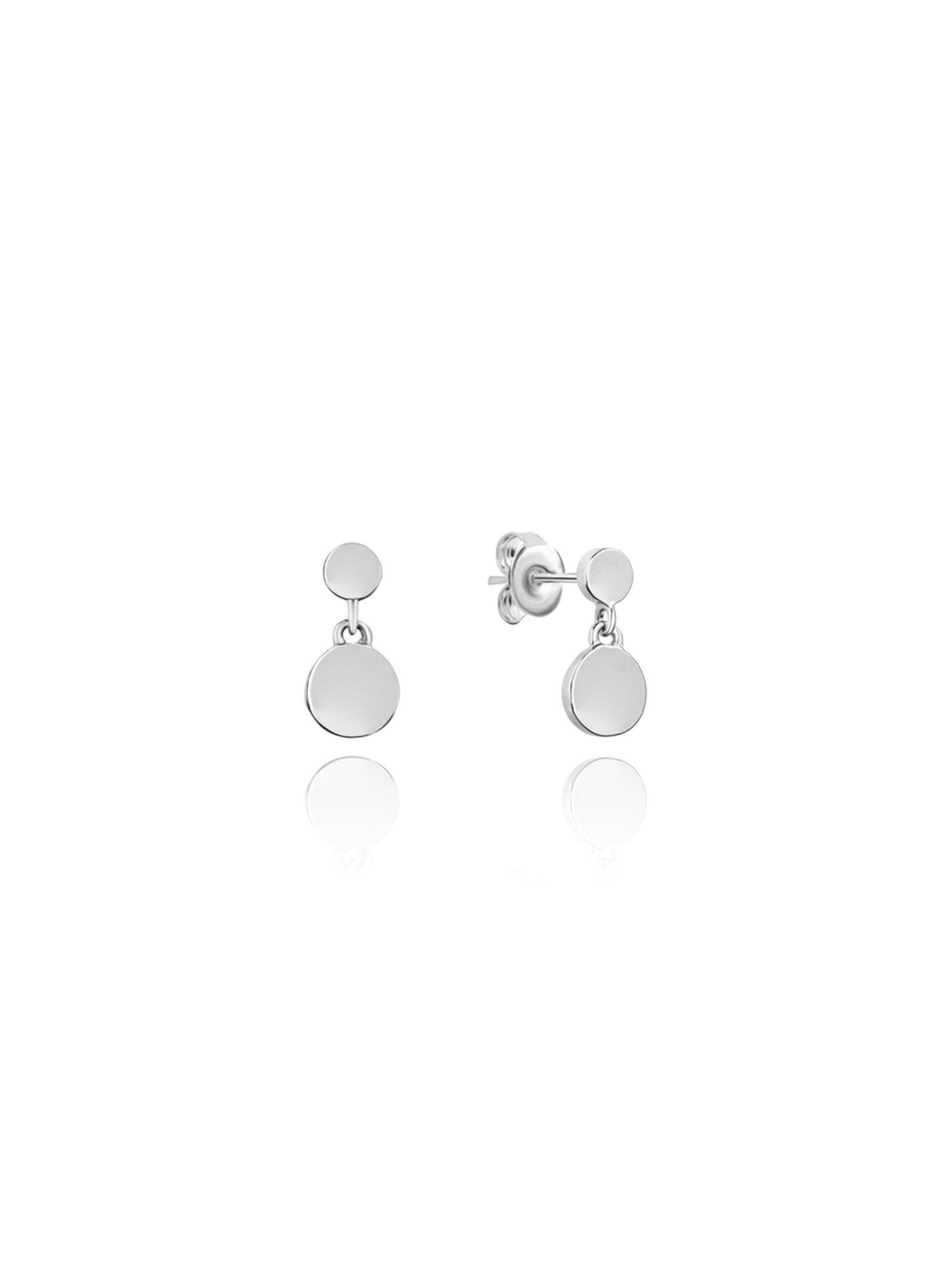 Nistra 925 Sterling Silver Classy Companion Drop Earrings