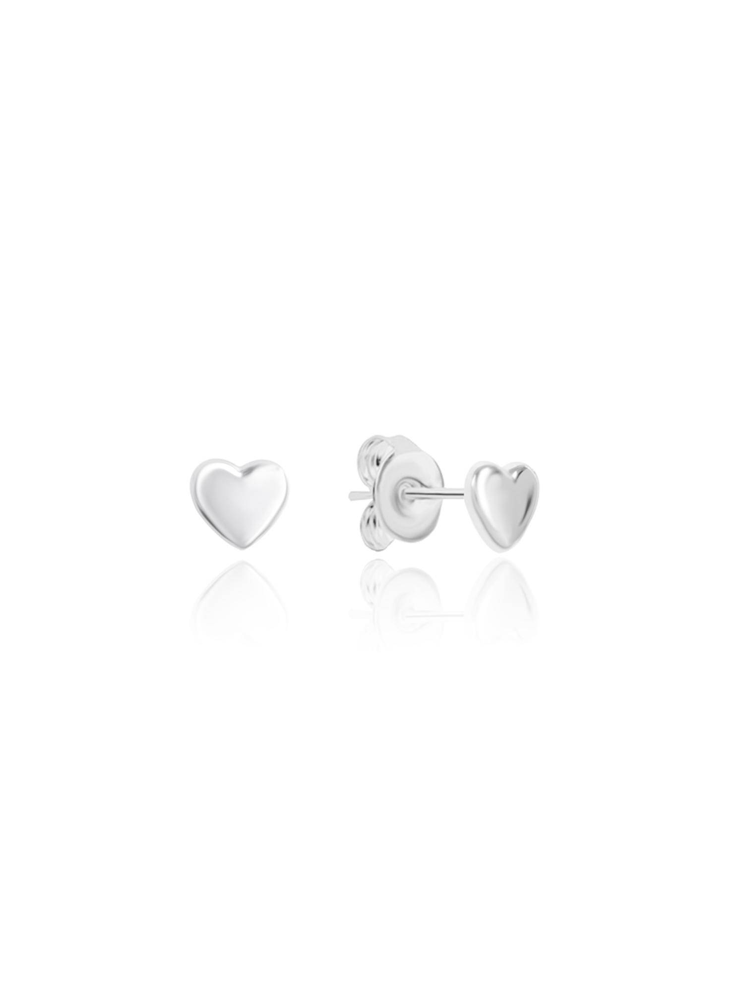 Nistra 925 Sterling Silver Little Heart Studs Earrings