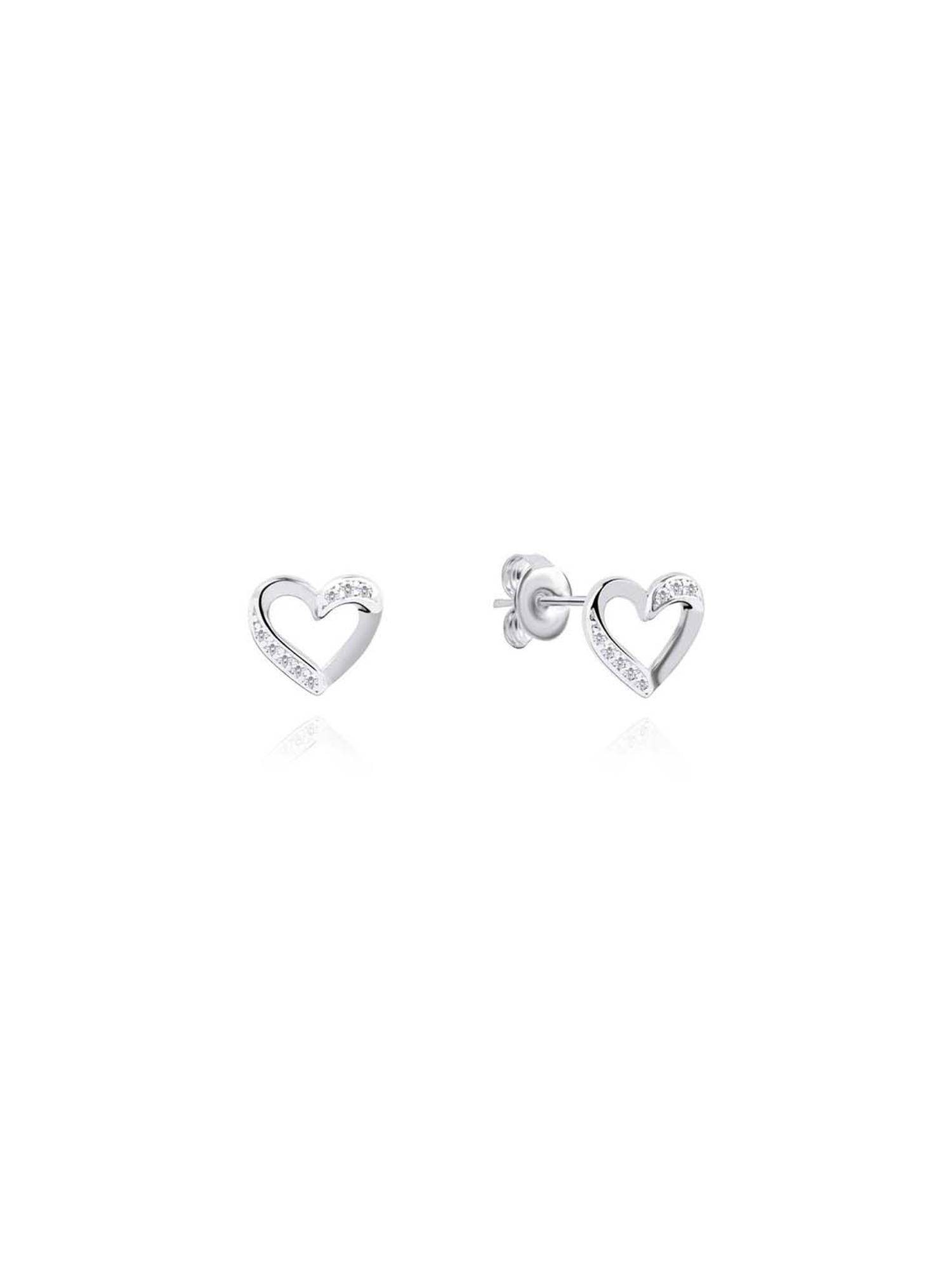 Nistra 925 Sterling Silver Hearty Studs Earrings