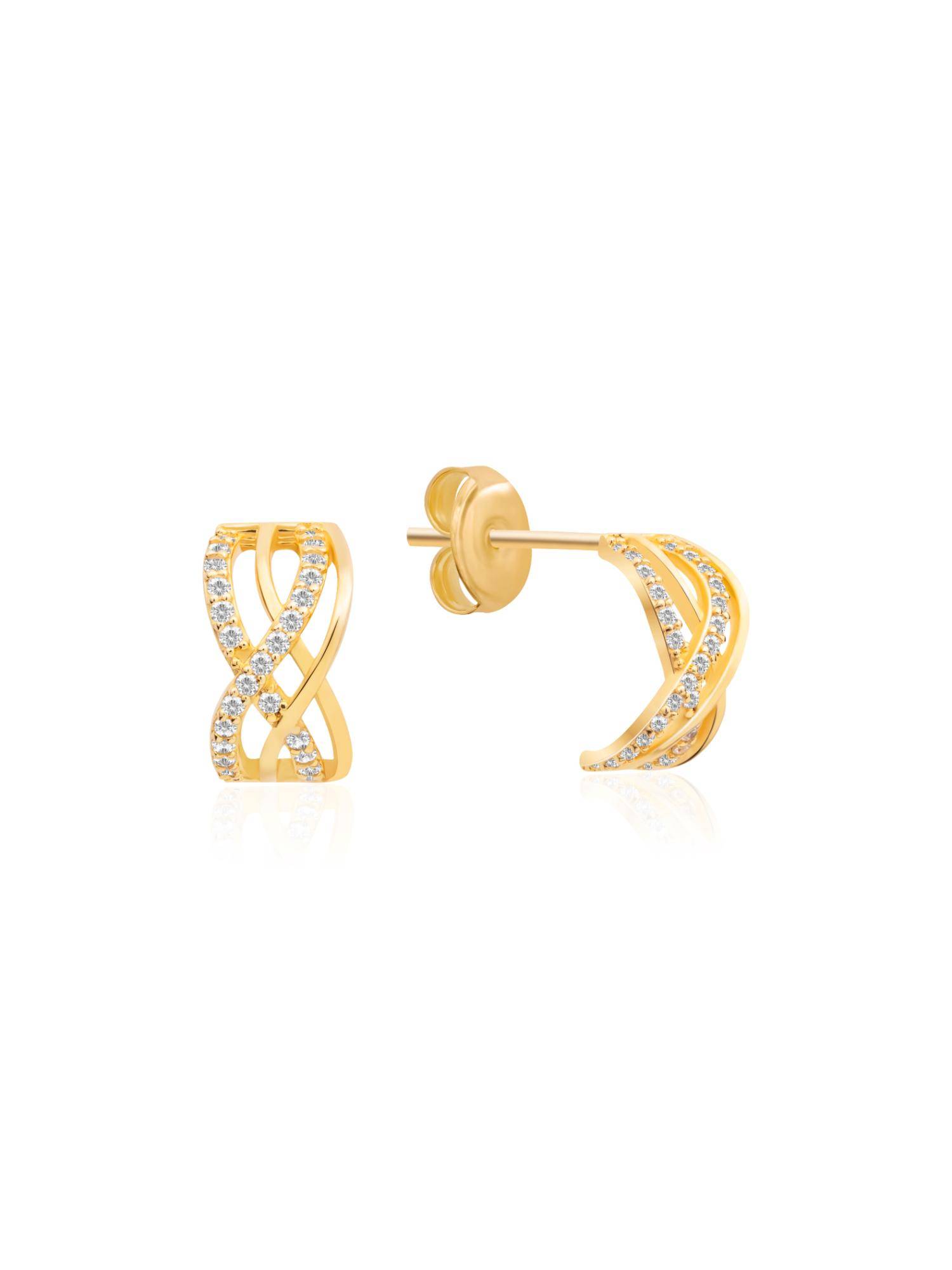 Nistra 925 Sterling Silver Intertwine Glow Earrings