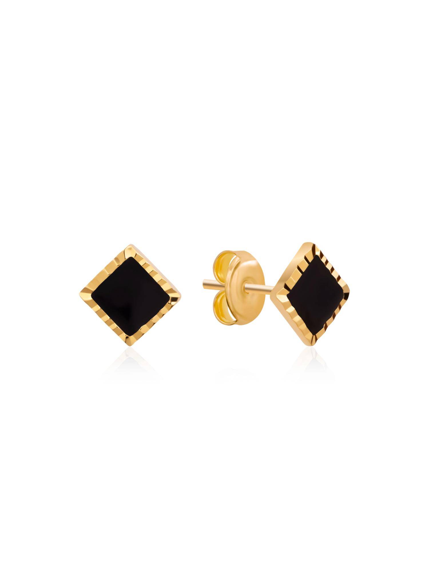 Nistra 925 Sterling Silver Black Onyx Tiny Chic Studs Earrings