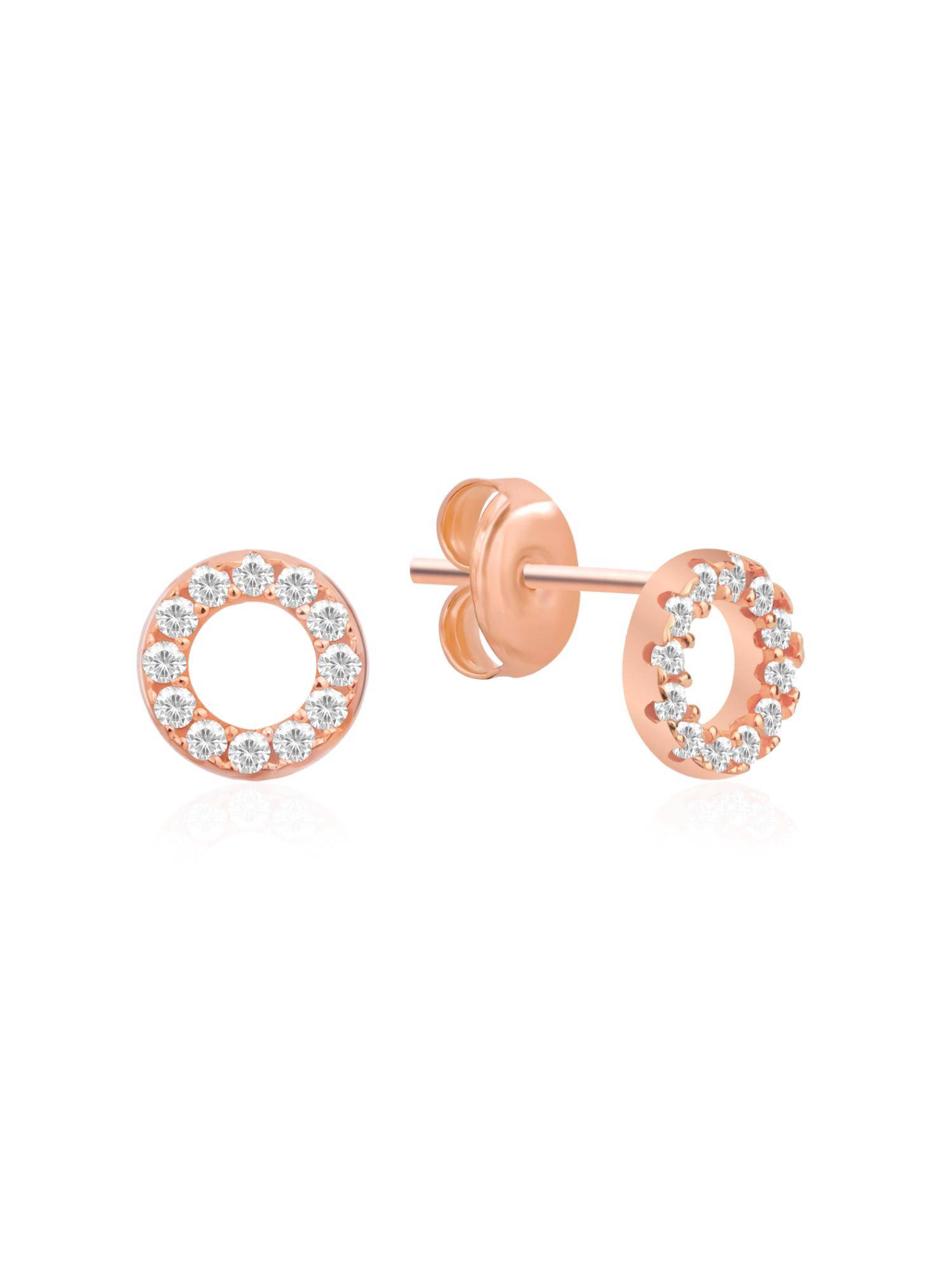 Nistra 925 Sterling Silver Circle Minis Studs Earrings
