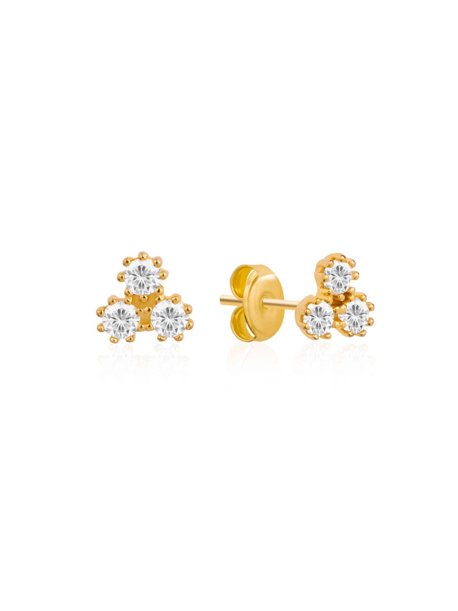Nistra 925 Sterling Silver Tiny Spark Studs Earrings