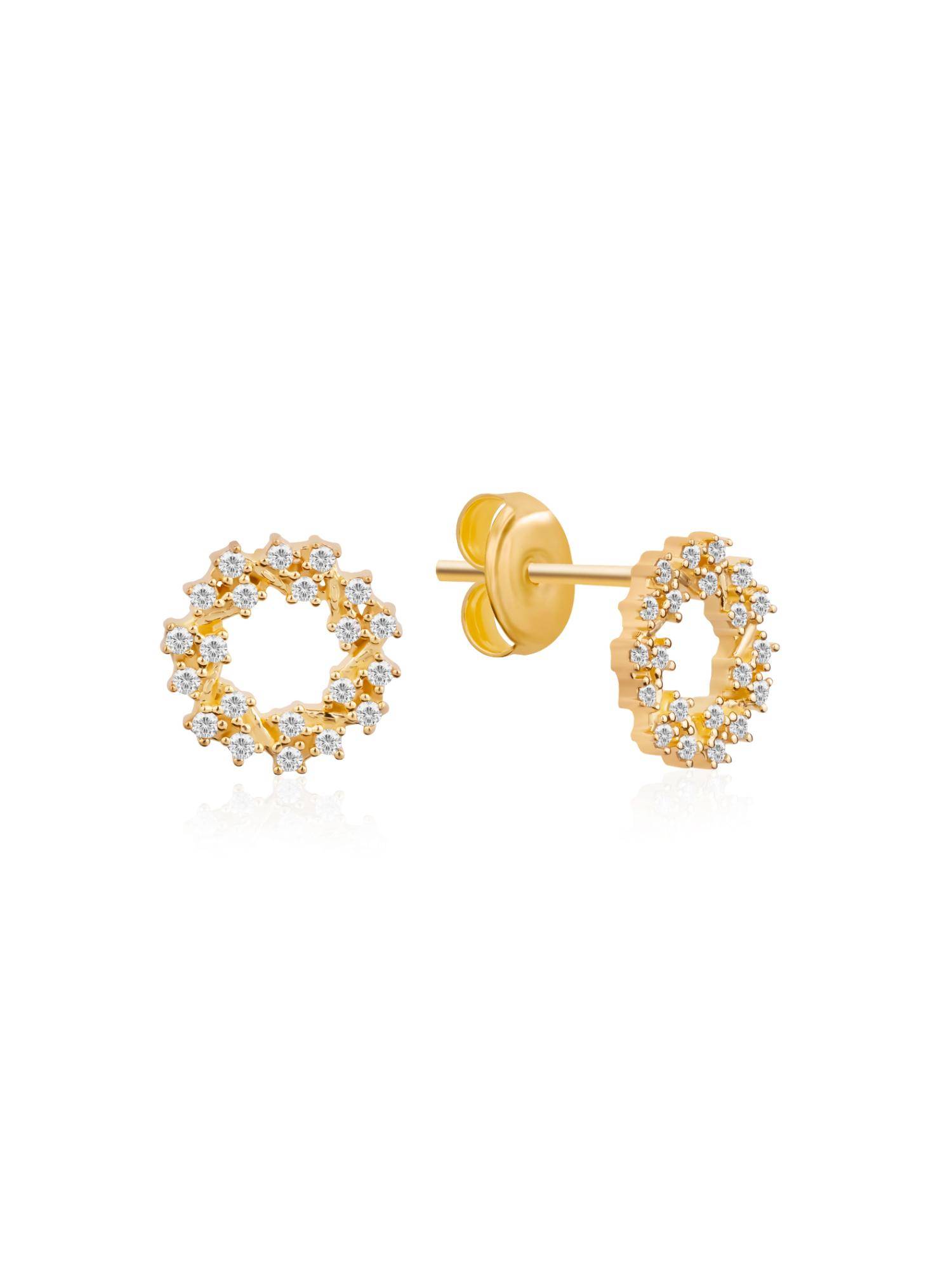 Nistra 925 Sterling Silver Festive Glow Studs Earrings