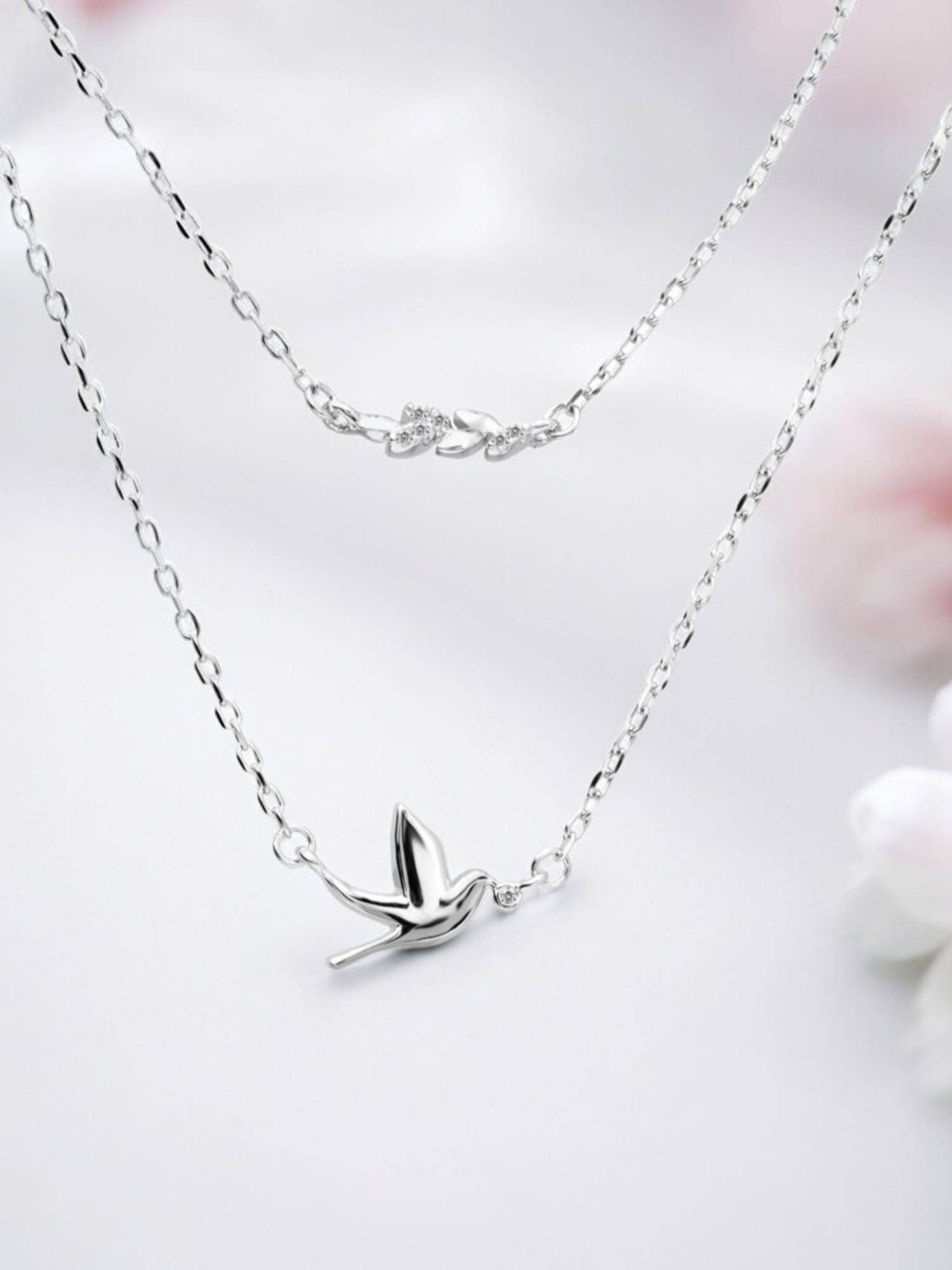 Nistra 925 Sterling Silver Nature's Drape Necklace (Adjustable)