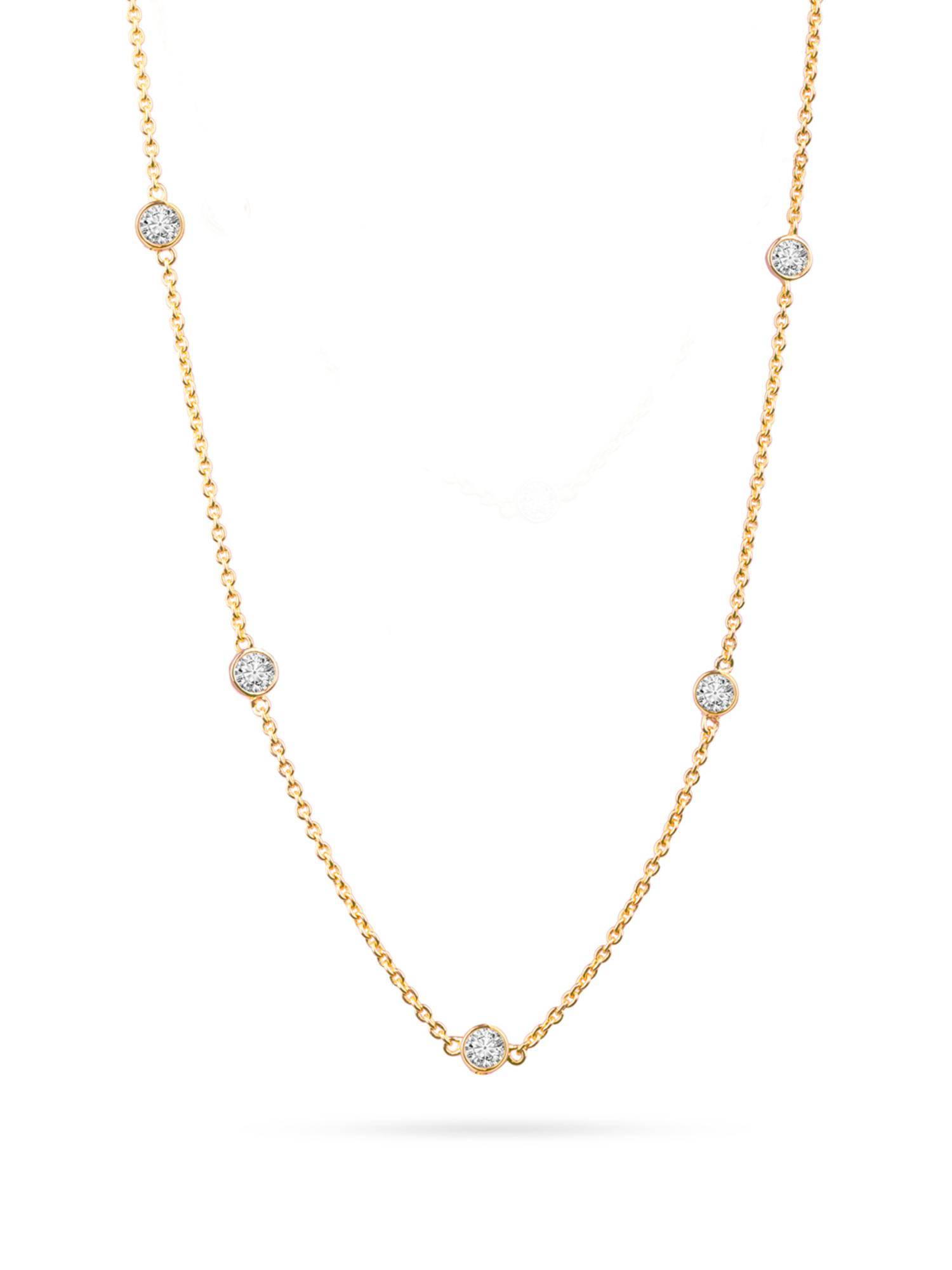 Nistra 925 Sterling Silver Starlight Bezel Stone Necklace