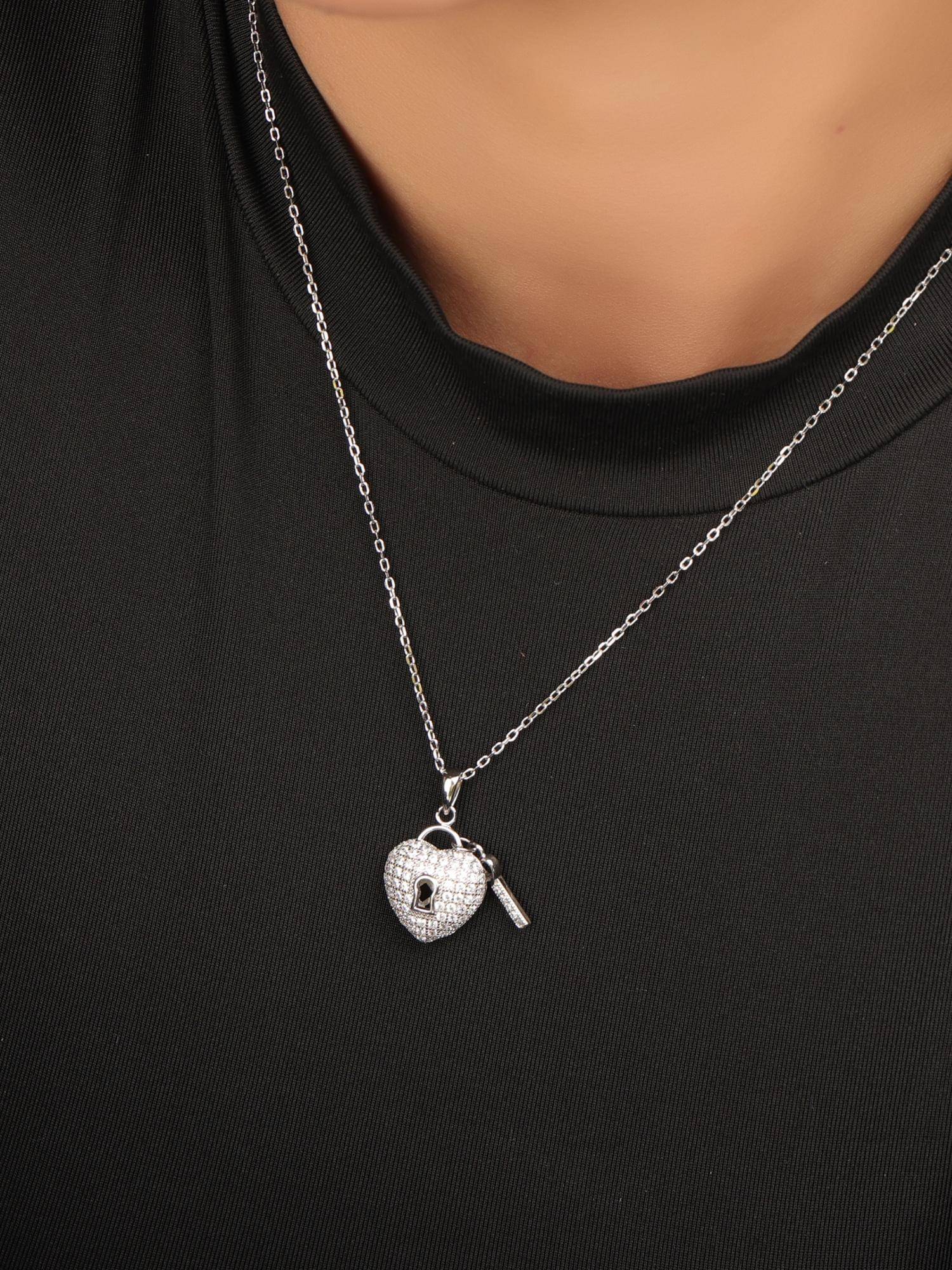 Nistra 925 Sterling Silver Embrace Connection Necklace (Adjustable)