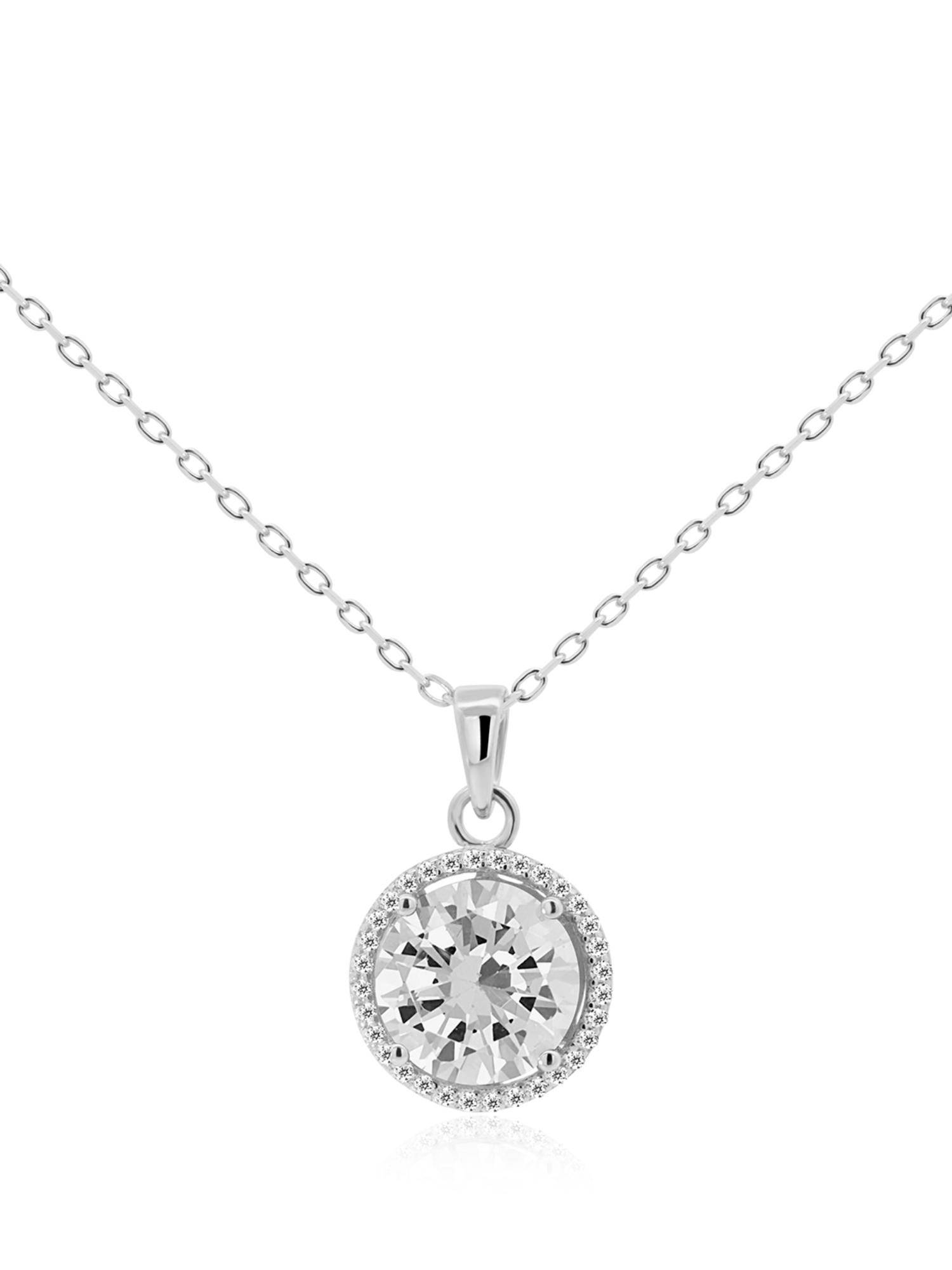 Nistra 925 Sterling Silver Vibrant Vitality - April Birthstone Necklace (Adjustable)