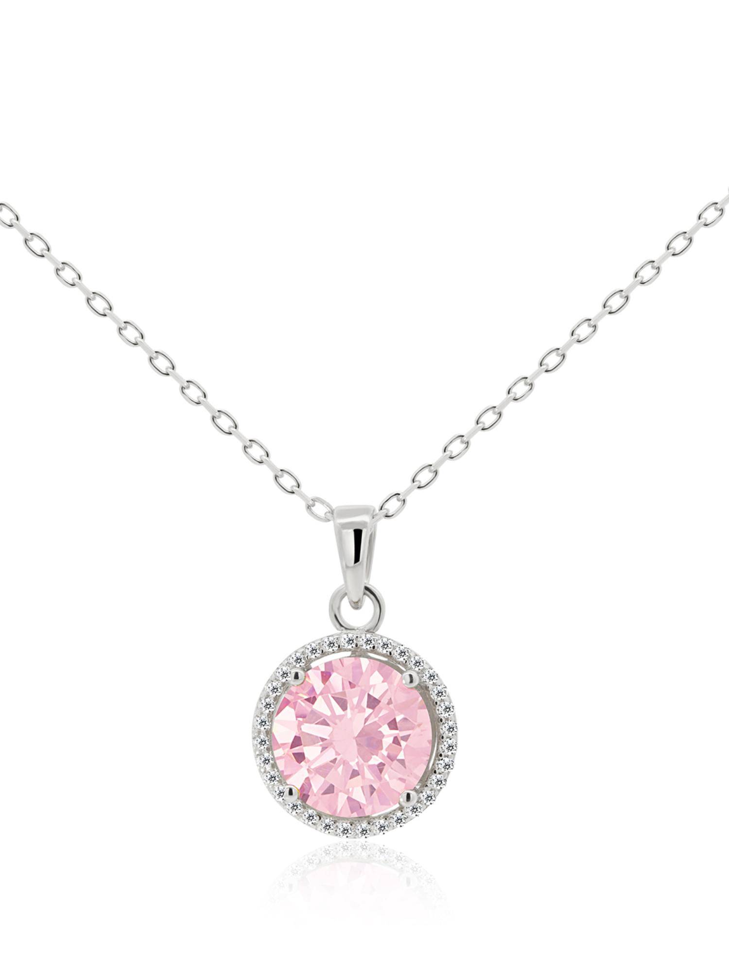 Nistra 925 Sterling Silver Enchanting Aura - October Birthstone Necklace (Adjustable)