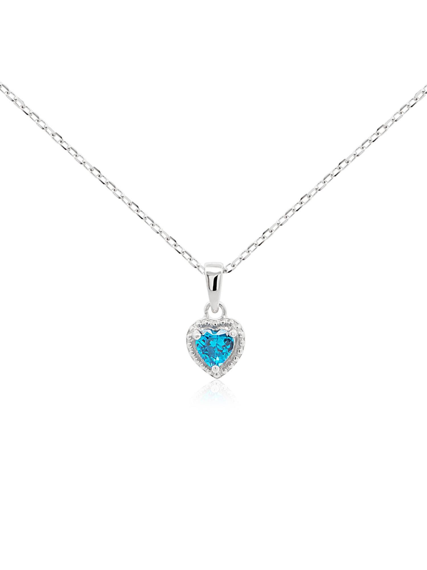 Nistra 925 Sterling Silver Icy Indigo Spark Necklace (Adjustable)
