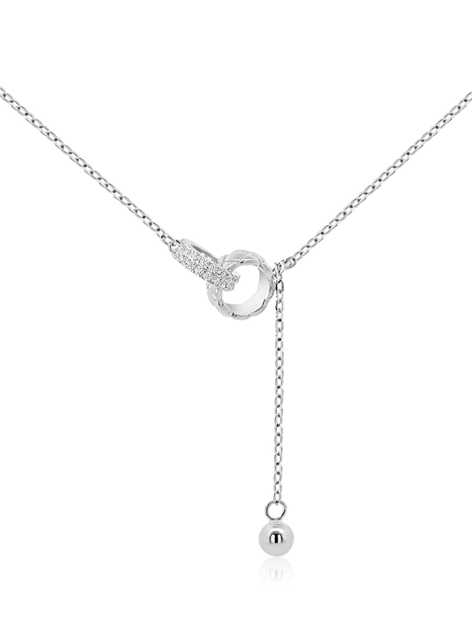 Nistra 925 Sterling Silver Circle of Style Necklace (Adjustable)