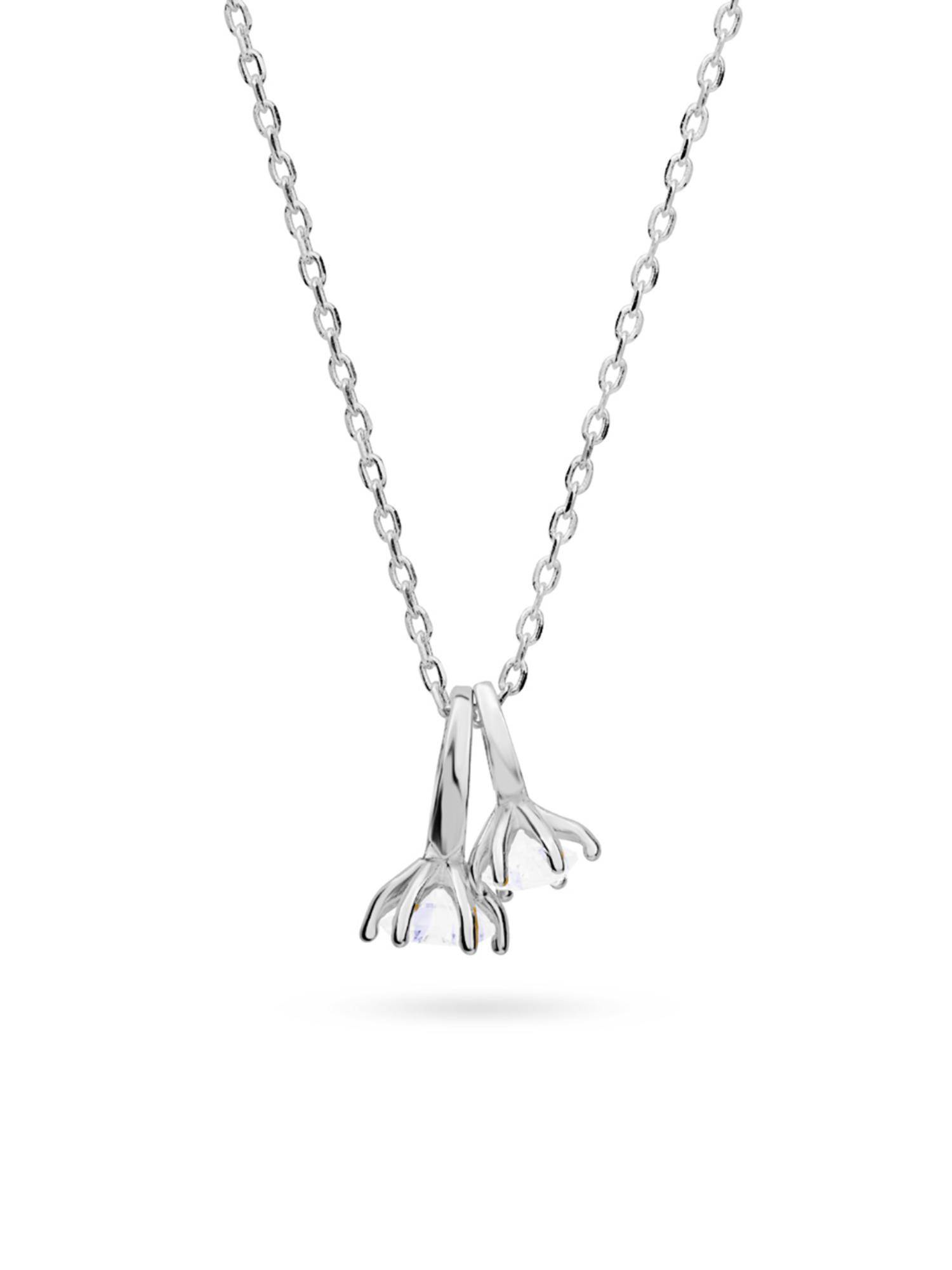 Nistra 925 Sterling Silver Crystal Tale Necklace (Adjustable)