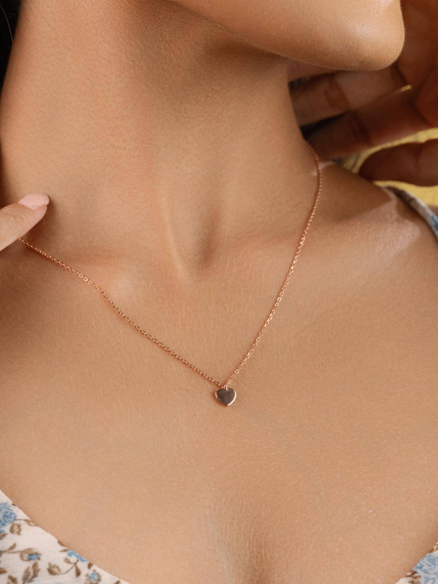 Nistra 925 Sterling Silver Cutesy Heartshine Necklace (Adjustable)