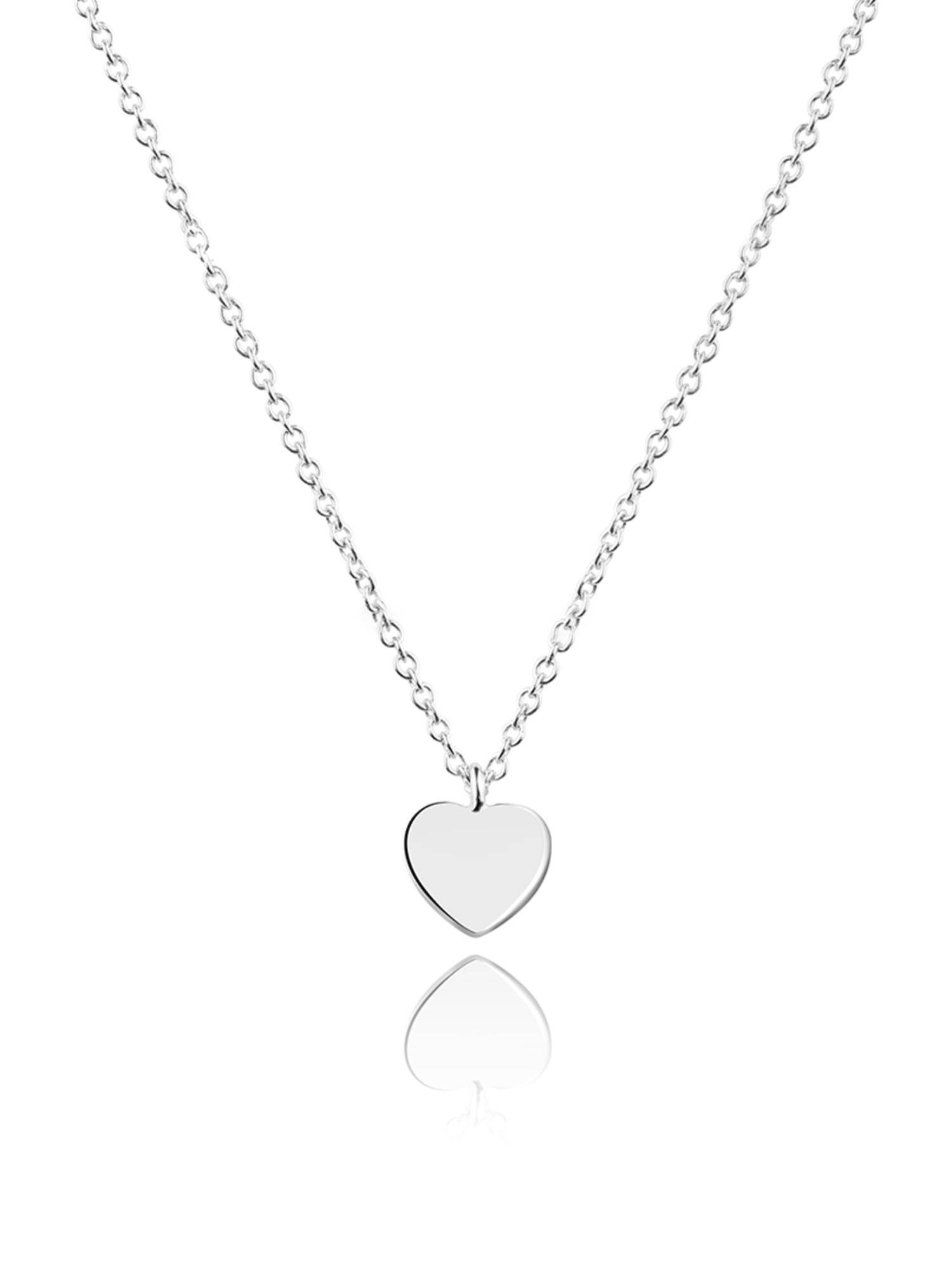 Nistra 925 Sterling Silver Cutesy Heartshine Necklace (Adjustable)