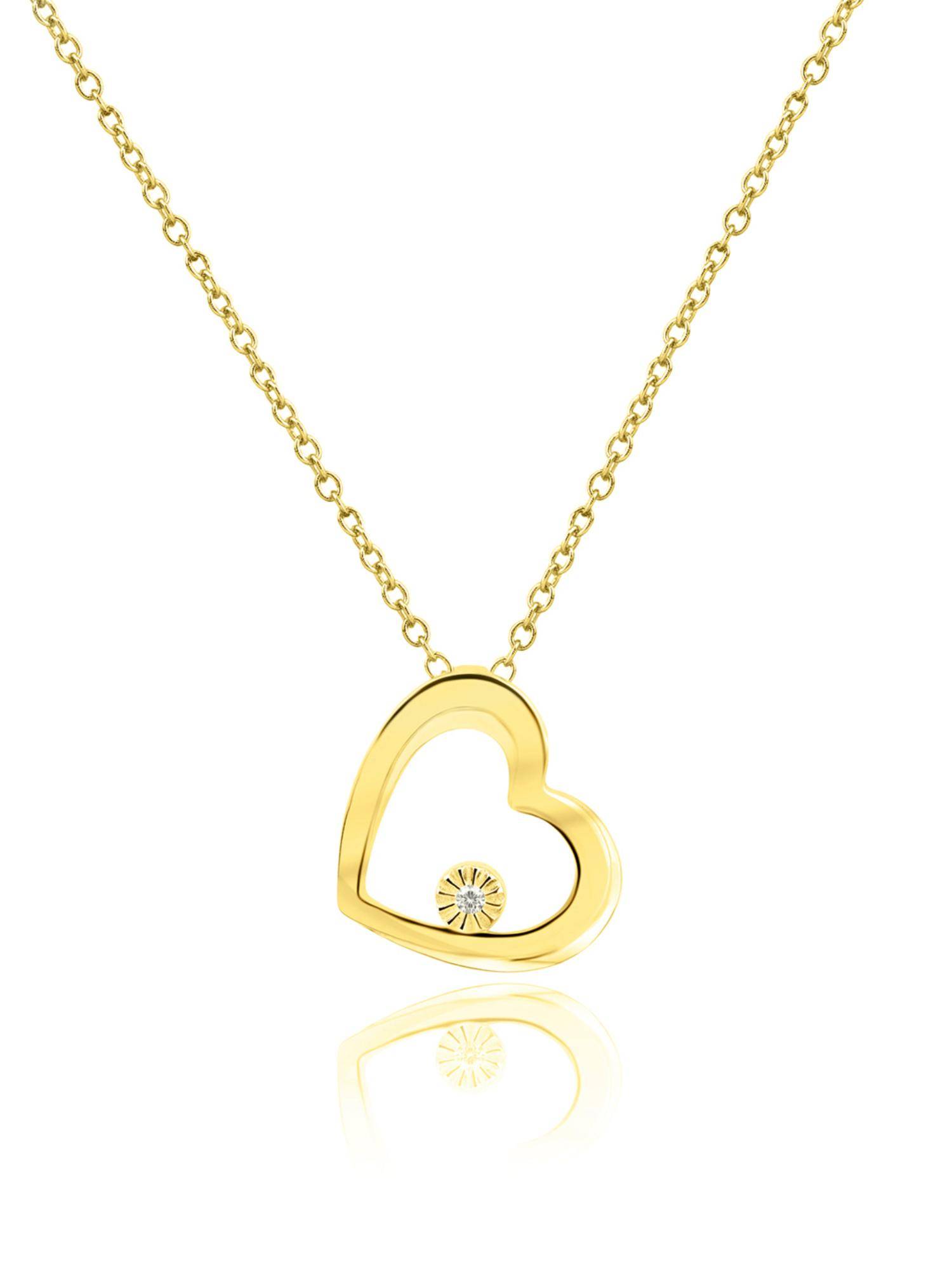 Nistra 925 Sterling Silver Glimmer Love Necklace (Adjustable)