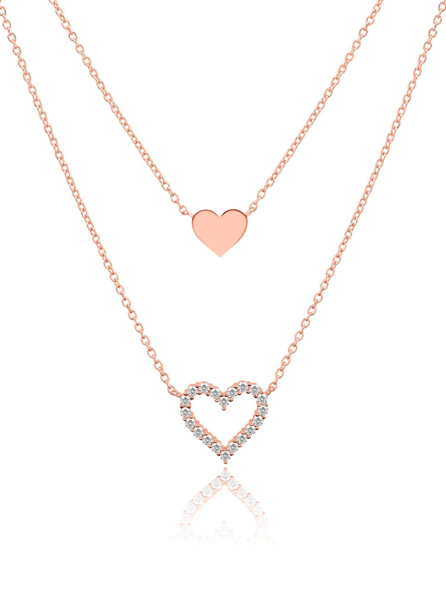 Nistra 925 Sterling Silver Follow My Heart Necklace (Adjustable)