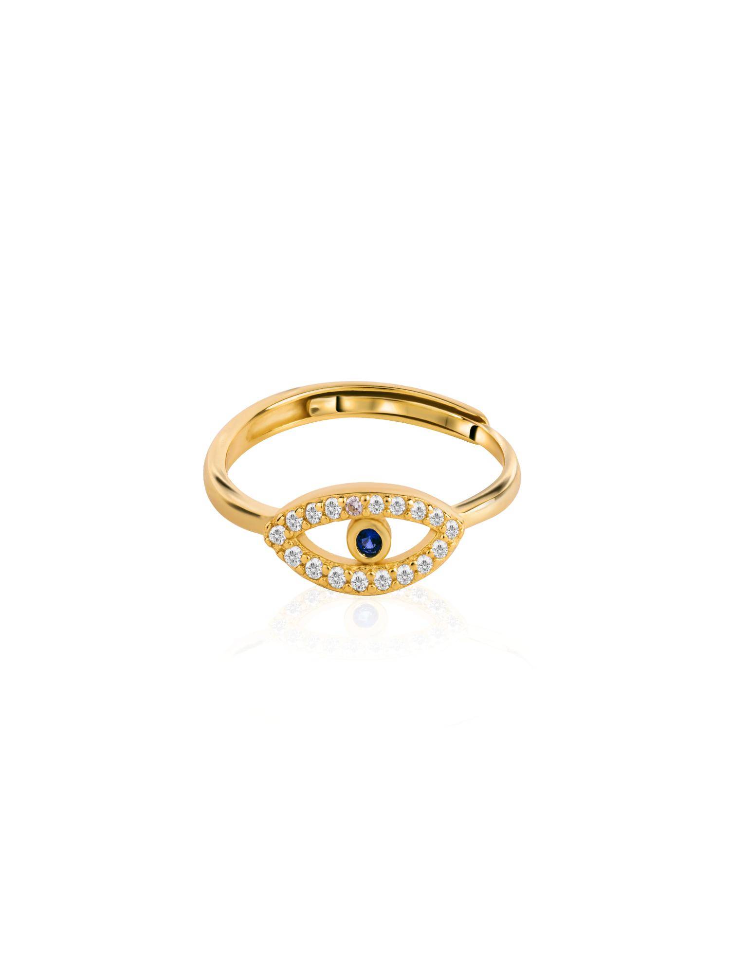 Nistra 925 Sterling Silver Tiny Guardian Ring (Adjustable)