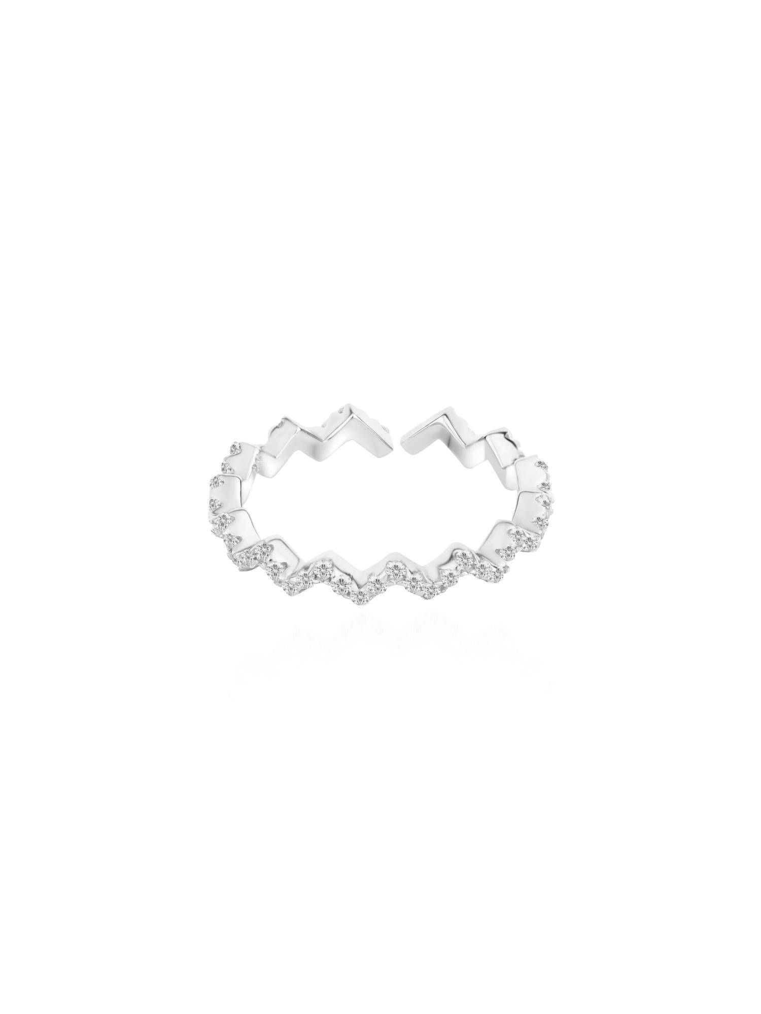 Nistra 925 Sterling Silver The Ziggy Ring (Adjustable)