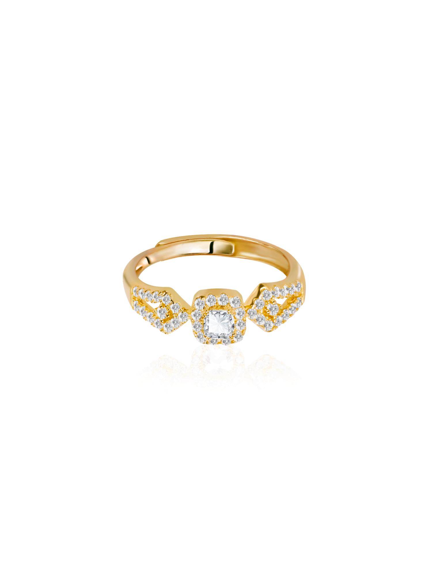 Nistra 925 Sterling Silver Halo Hugged Ring (Adjustable)