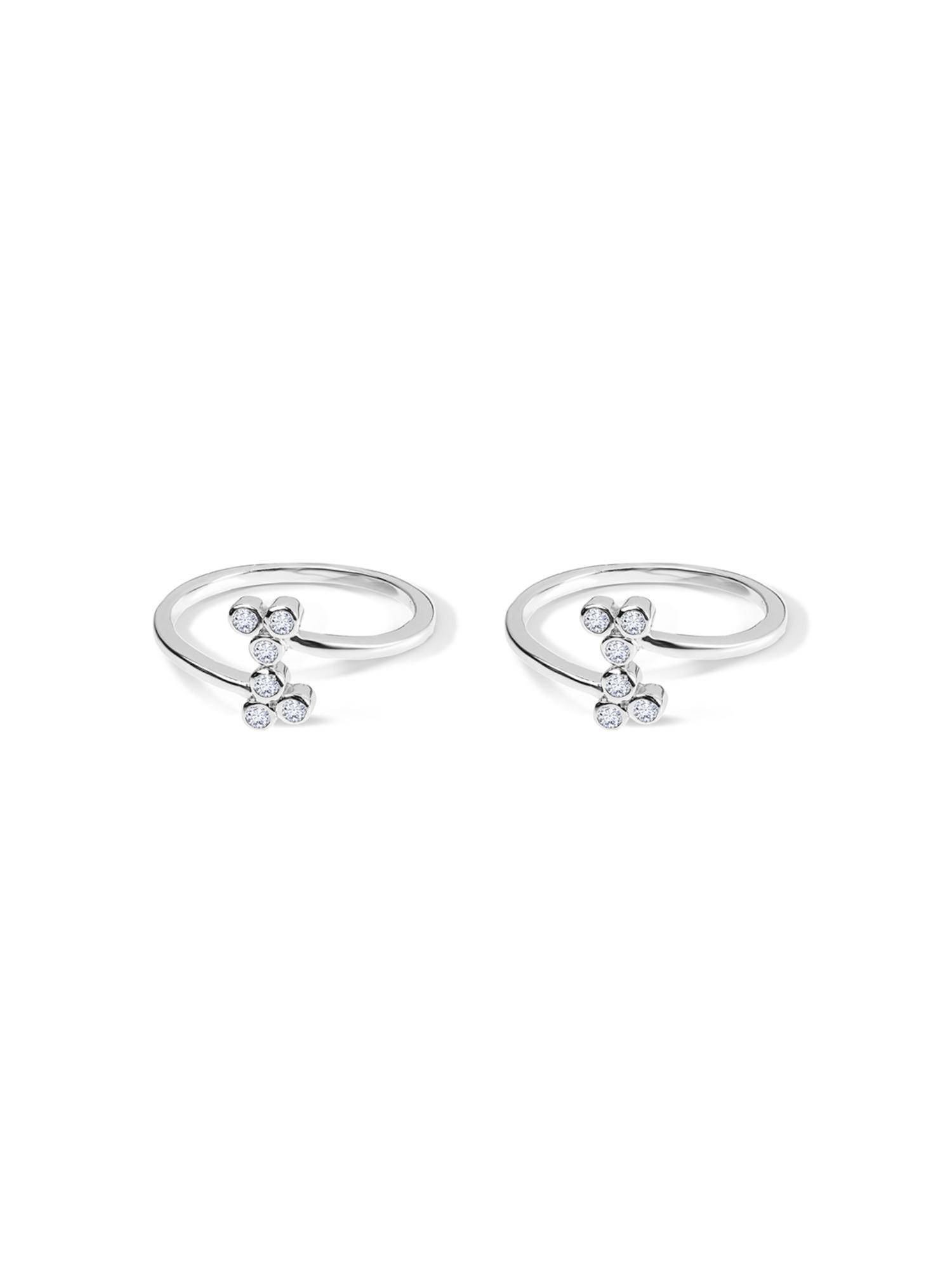 Nistra 925 Sterling Silver Spiral Toe Rings (Adjustable)