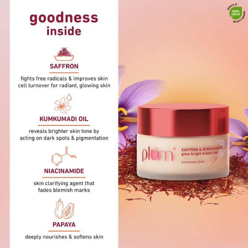 Plum Saffron & Kumkumadi Oil Glow Bright Moisturizer With SPF 35 Buy
