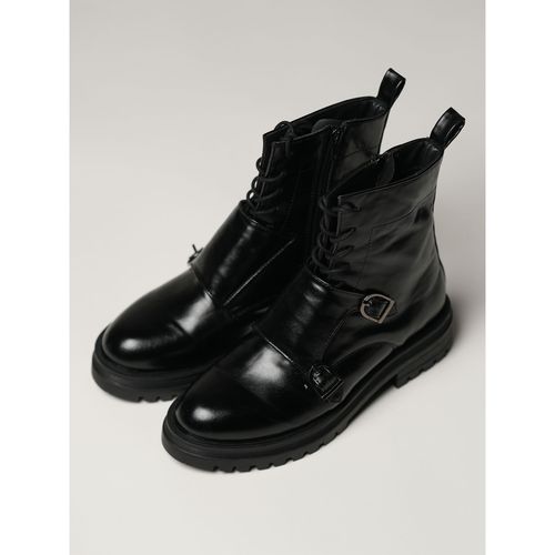 Ajio White Lace Up Ankle Boots Womens Ajio Black Boots Womens