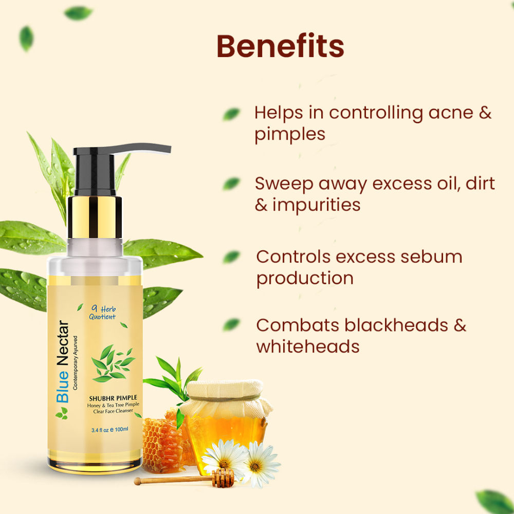 Blue Nectar Shubhr Pimple Honey & Tea Tree Pimple Clear Face Cleanser