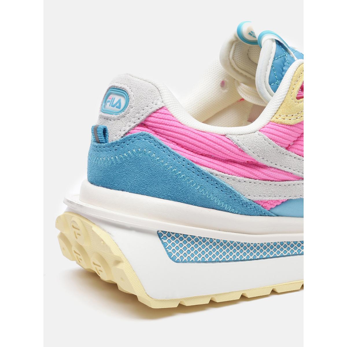 Fila pink lilac and yellow disruptor 3 zip trainers hotsell