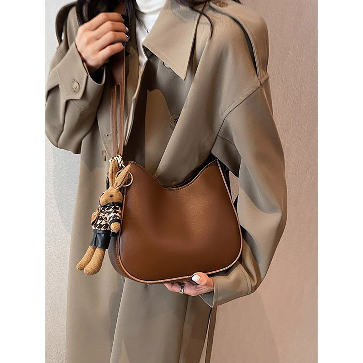 Buy Styli Women s Brown Dual Long Tassel Sling Bag Online