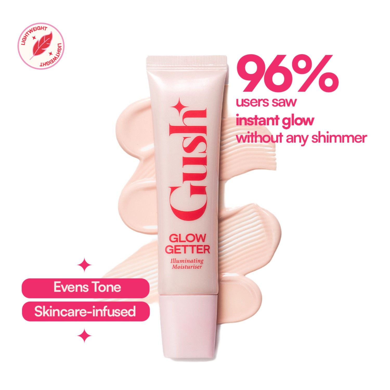 Gush Beauty 3 In 1 Illuminating Moisturizer + Primer + Strobe Cream